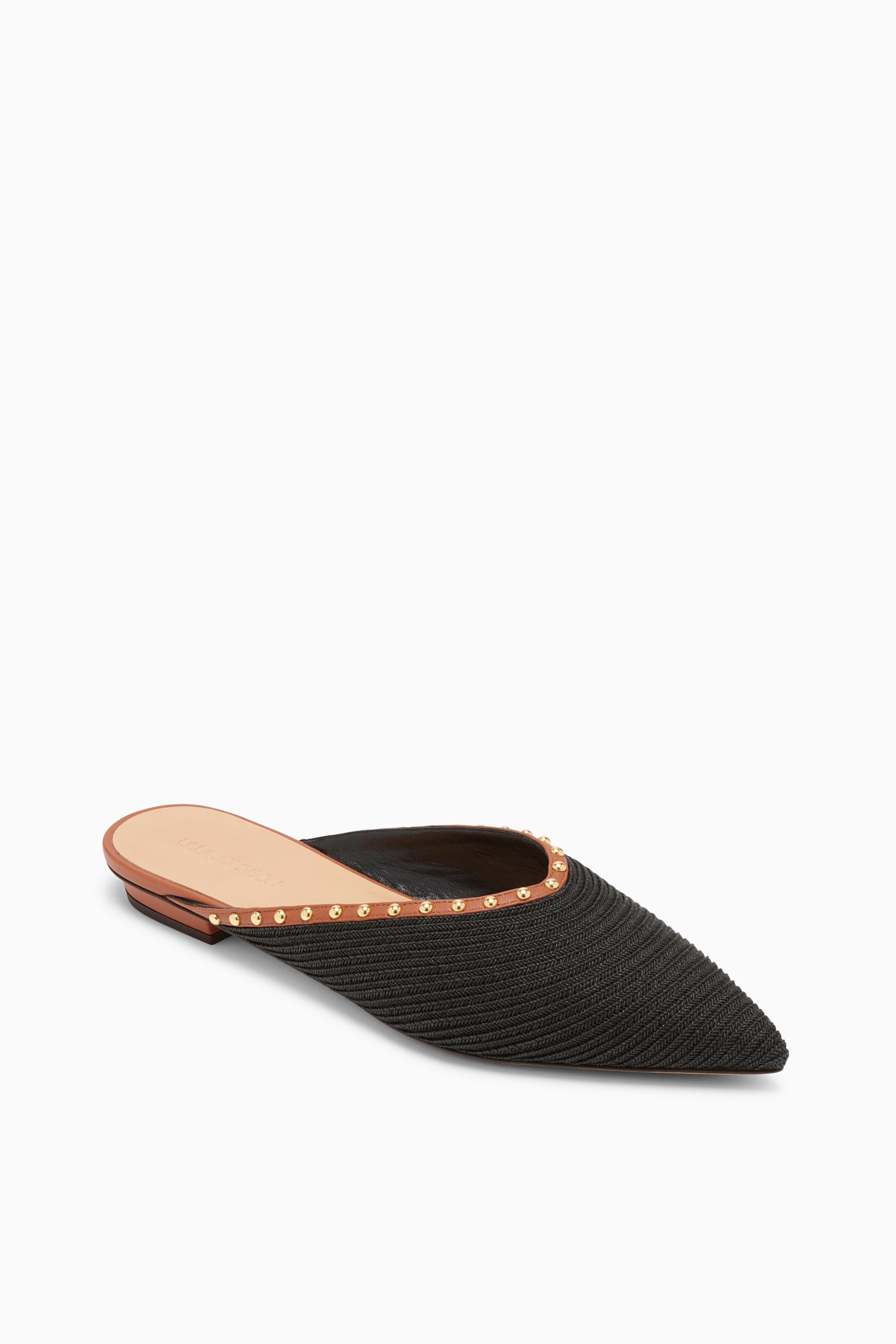 Hera Raffia Mule - Noir