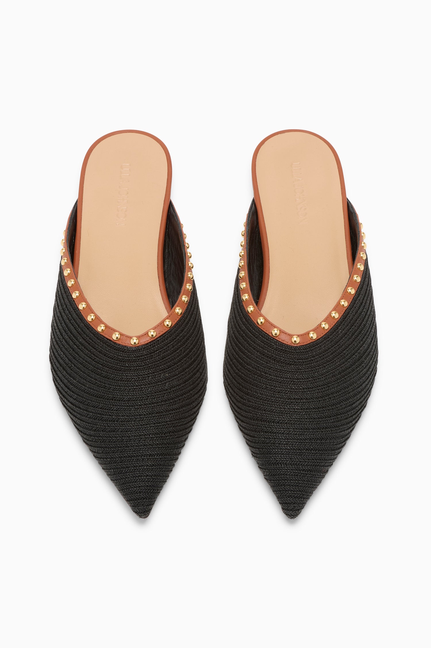 Hera Raffia Mule - Noir