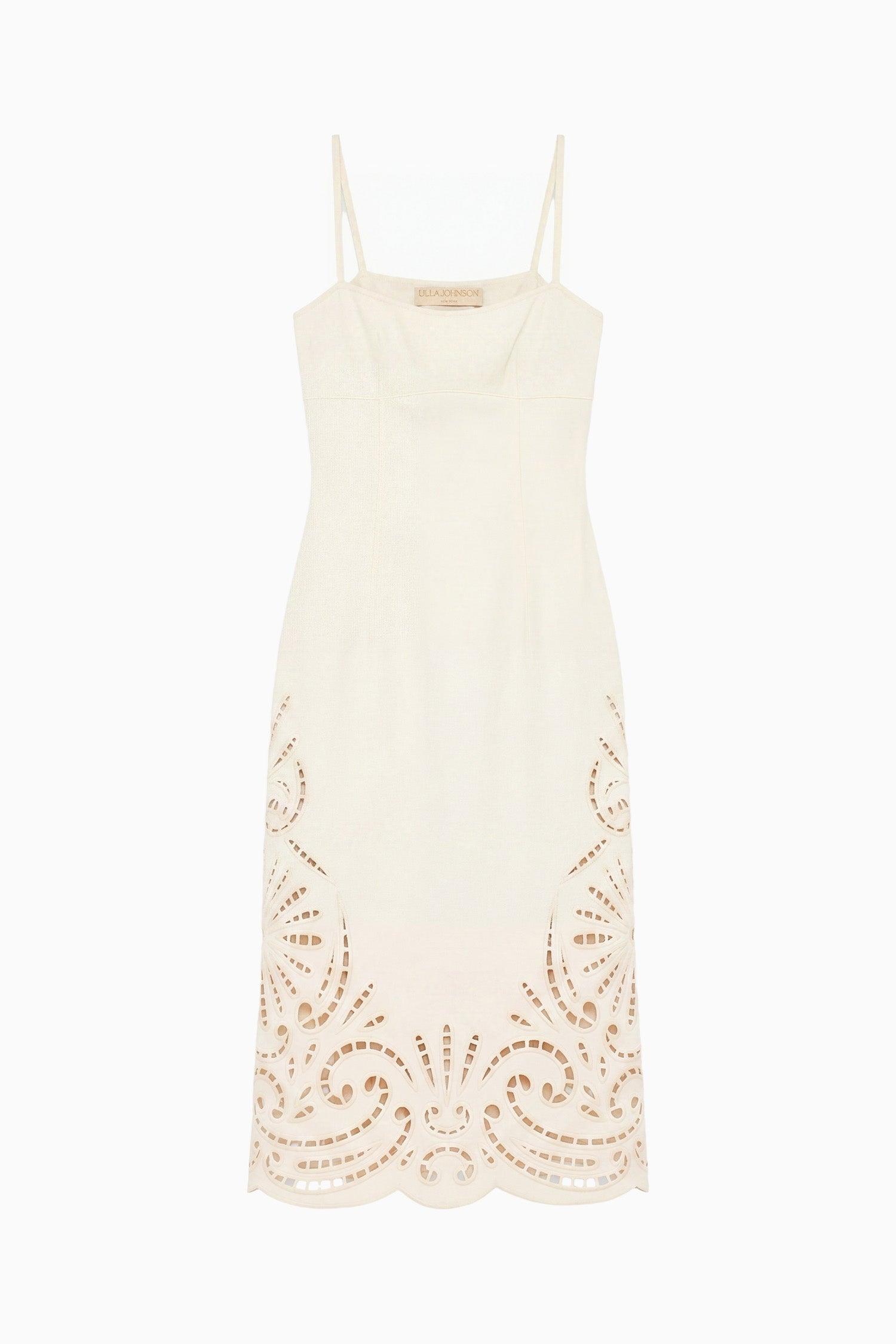The Jane Eyelet Denim Dress - Cowrie