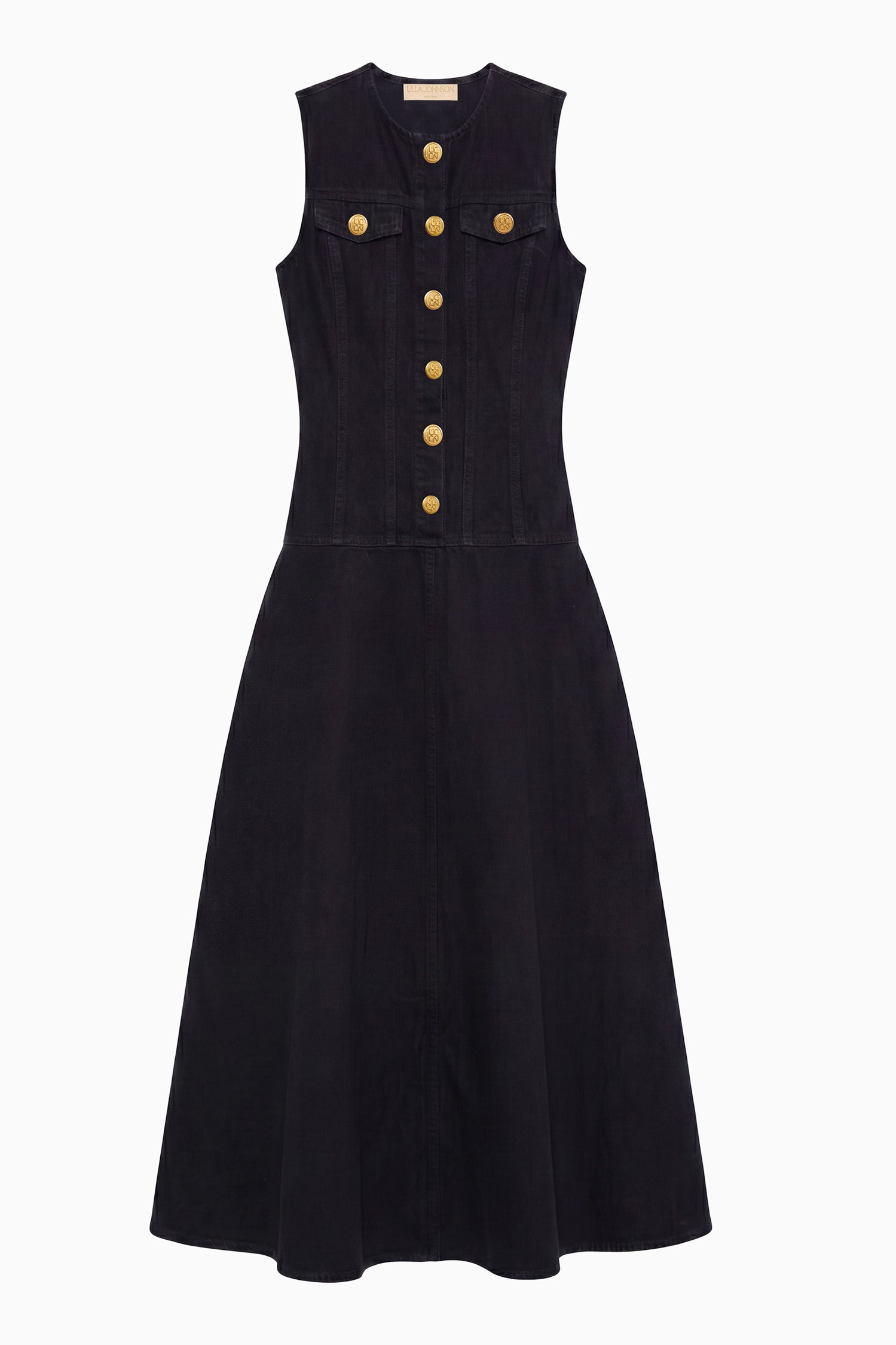 The Odella Denim Dress - Noir