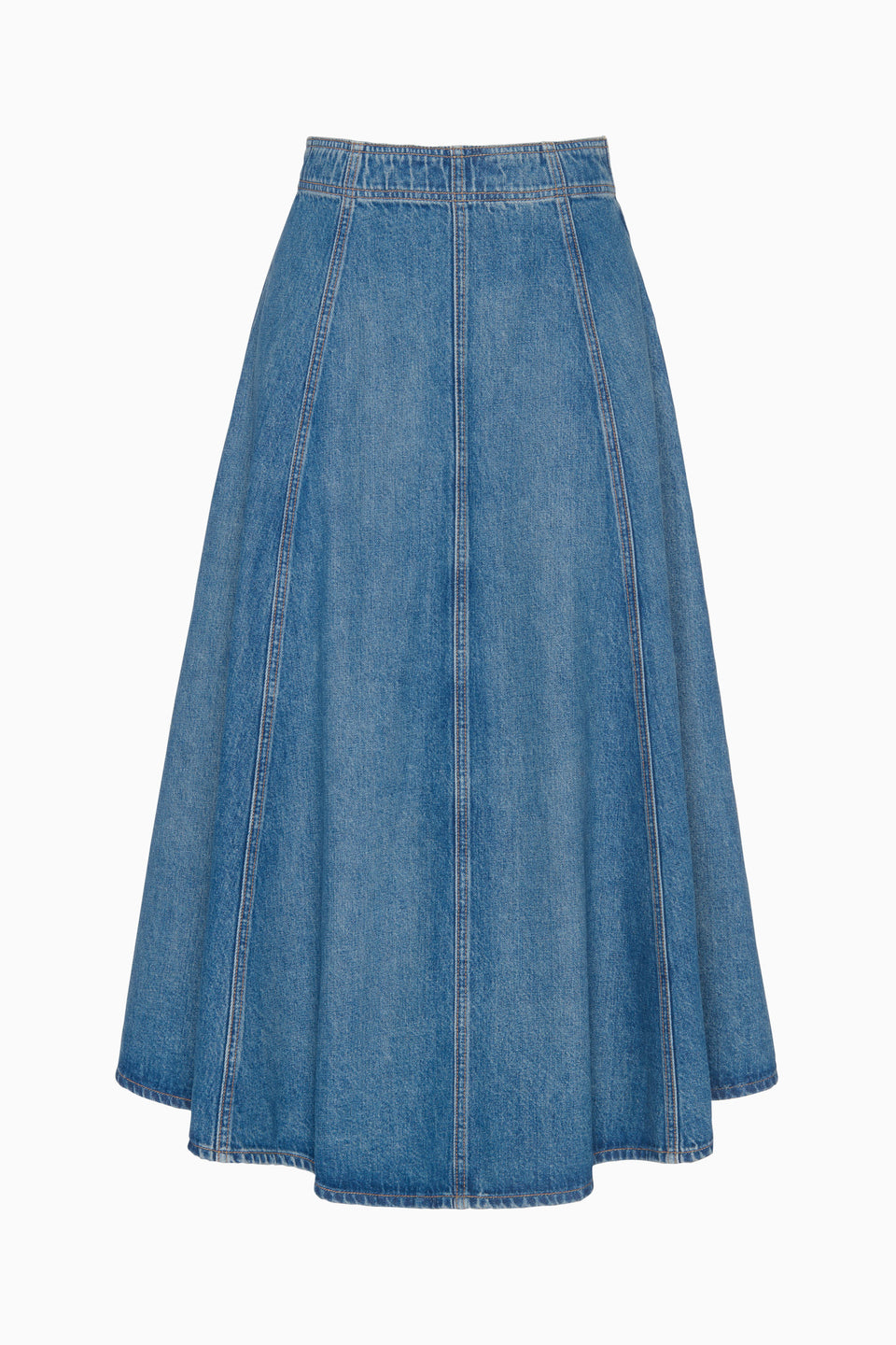 The Uma Midi Denim Skirt - Danube