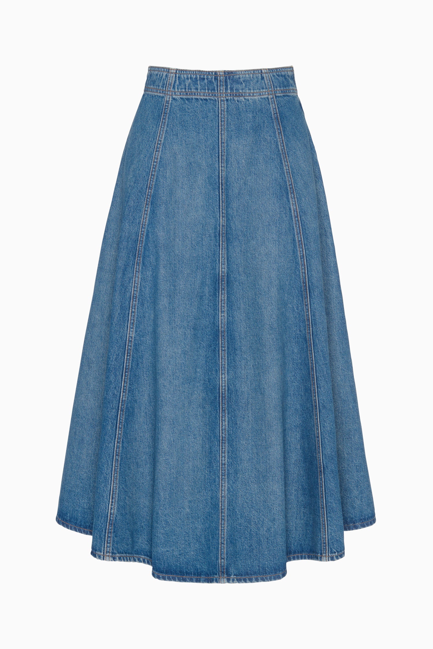 Ulla Johnson The Uma Midi Denim Skirt - Danube