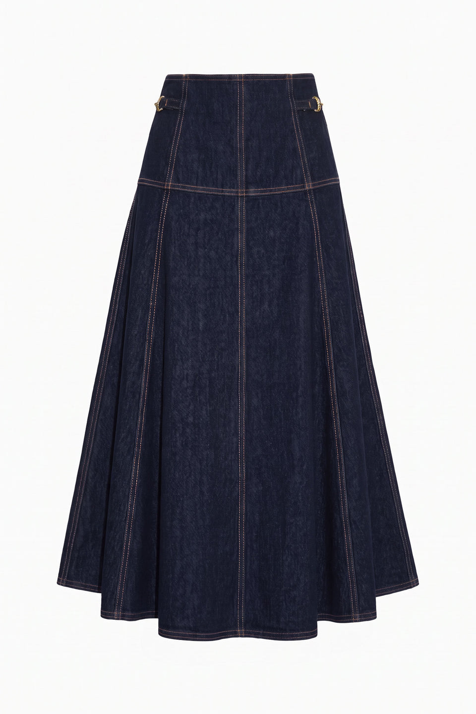 The Brigette Denim Midi Skirt - Tigris