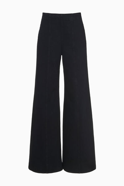 The Bianca Wide Leg Seamed Jean - Noir
