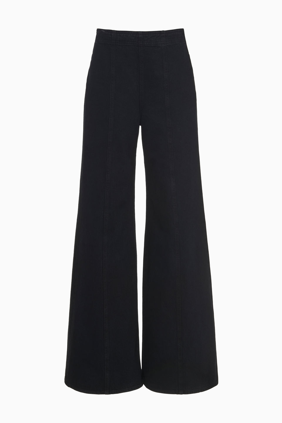 The Bianca Wide Leg Seamed Jean - Noir