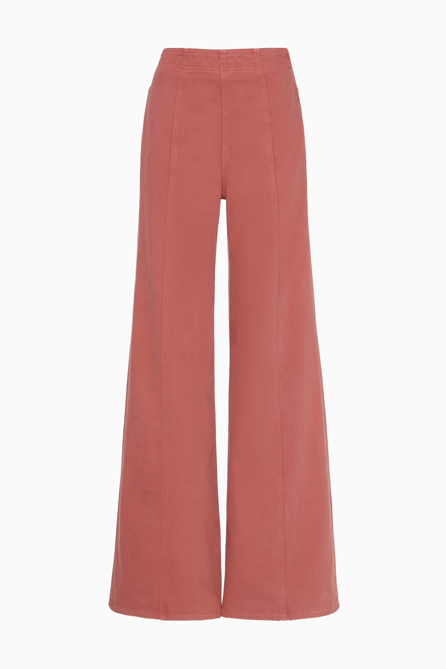 The Bianca Jean - Garden Rose Pink High Rise Wide Leg Flare Jean 