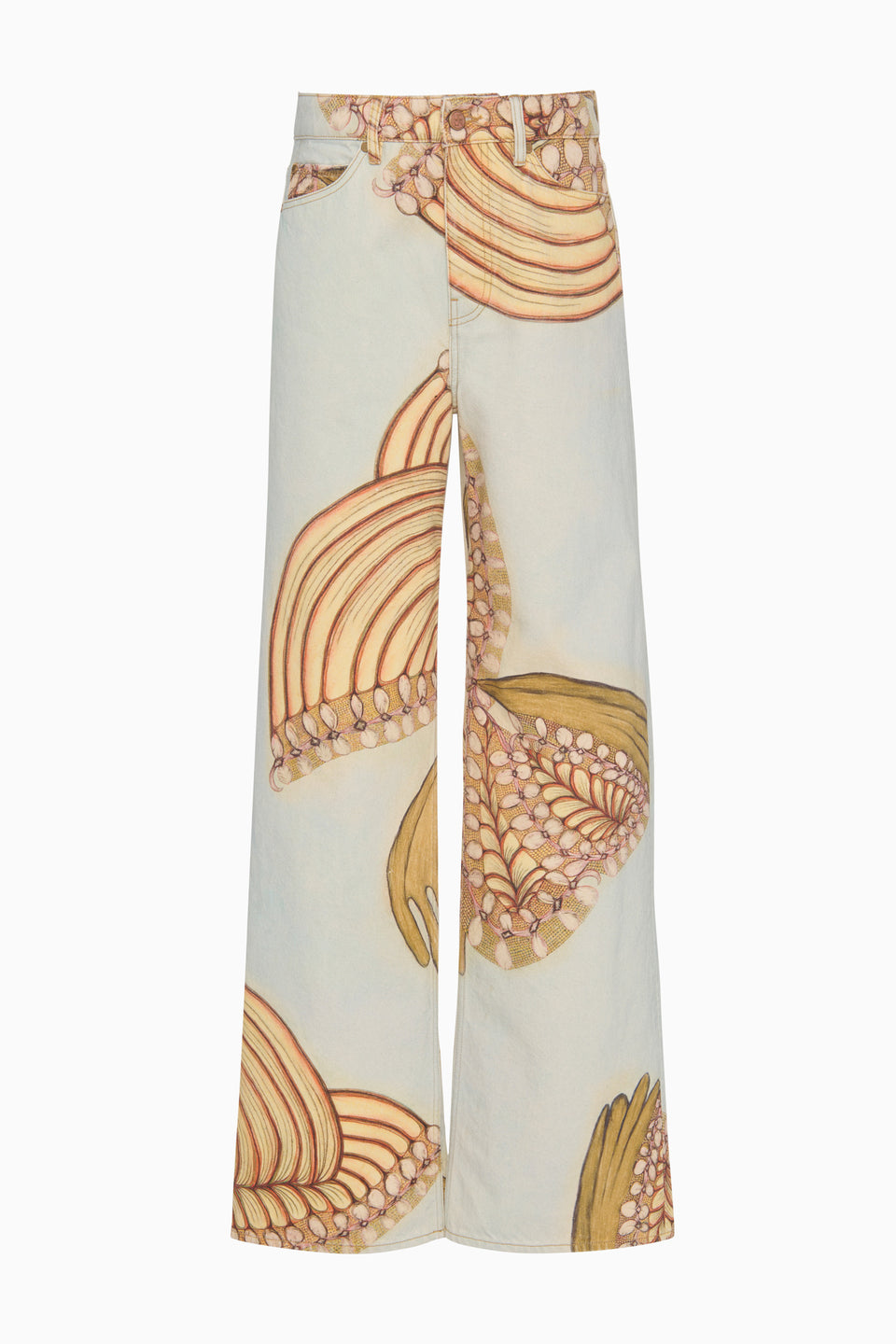 The Willow Wide Leg Jean - Water Blossoms