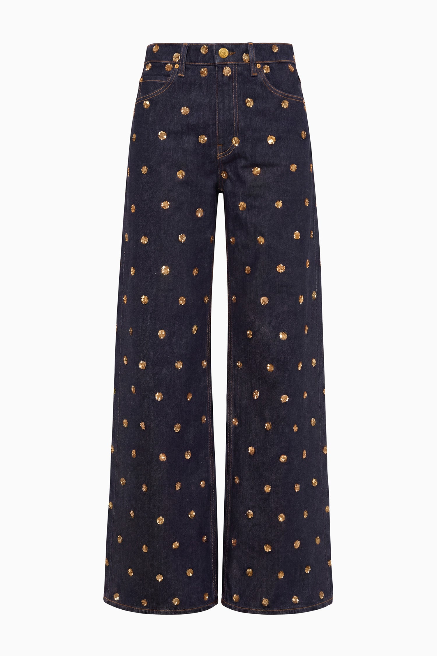 The Willow Embellished Wide Leg Jean - Embellished Tigris