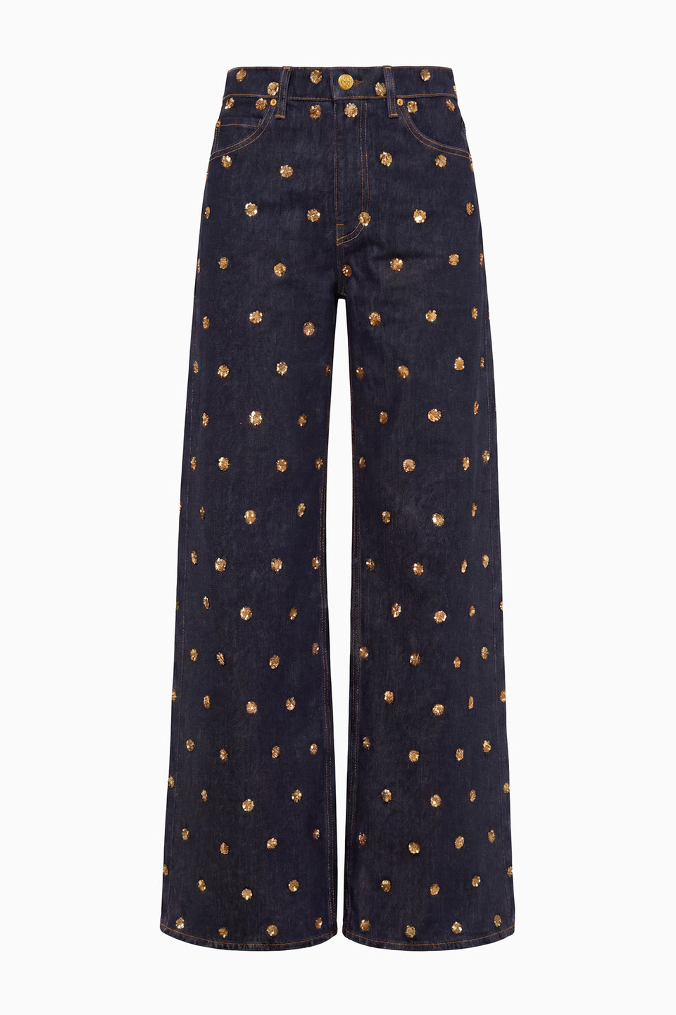 The Willow Embellished Wide Leg Jean - Embellished Tigris