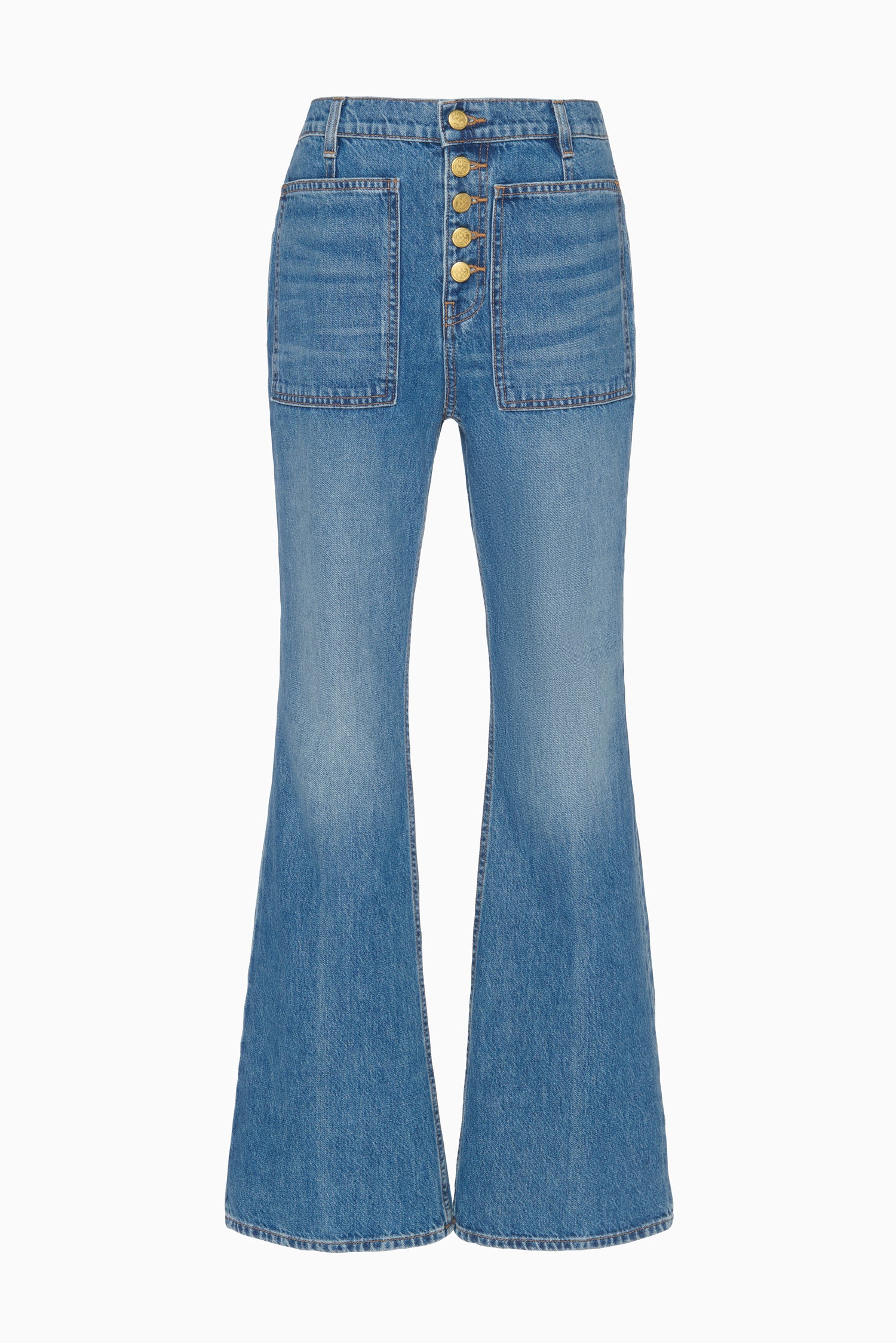 The Lou Jean - Danube High Rise Kick Flare Jean - Ulla Johnson