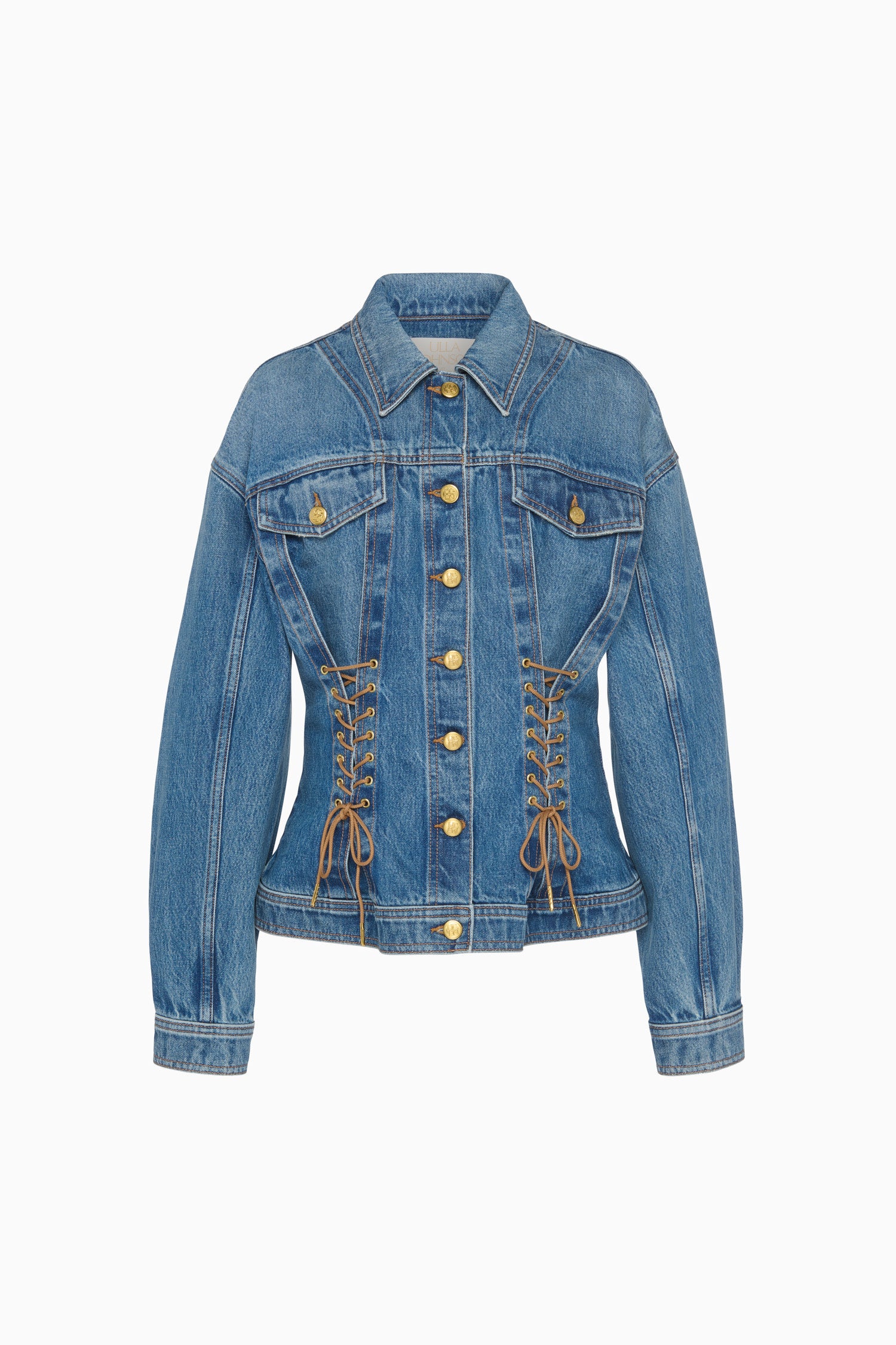 The Naomi Jacket with Lace Up Detail - Danube - Ulla Johnson