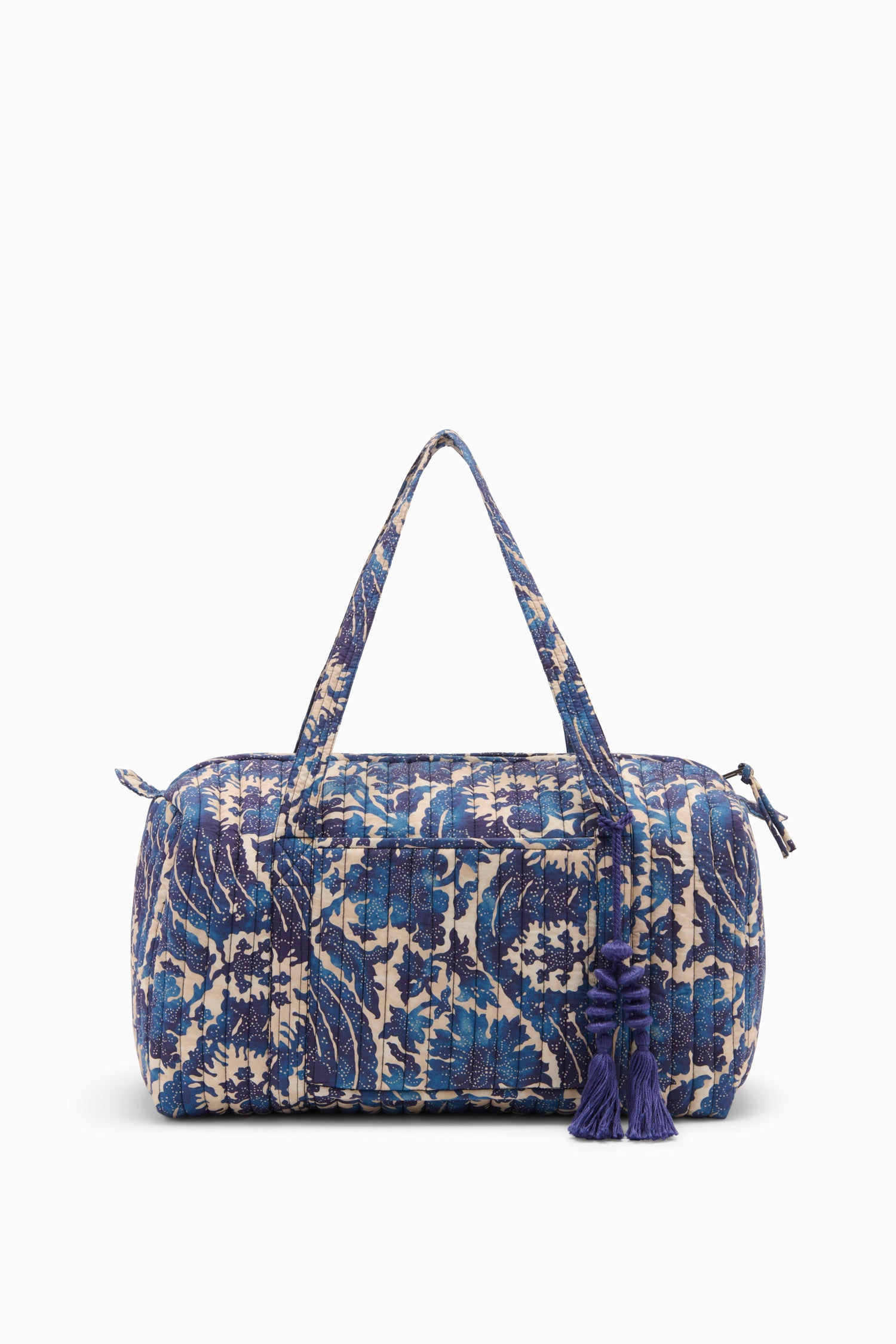 Idalia Weekend Mini Duffle Ciel Botanical Quilted Cotton Bag