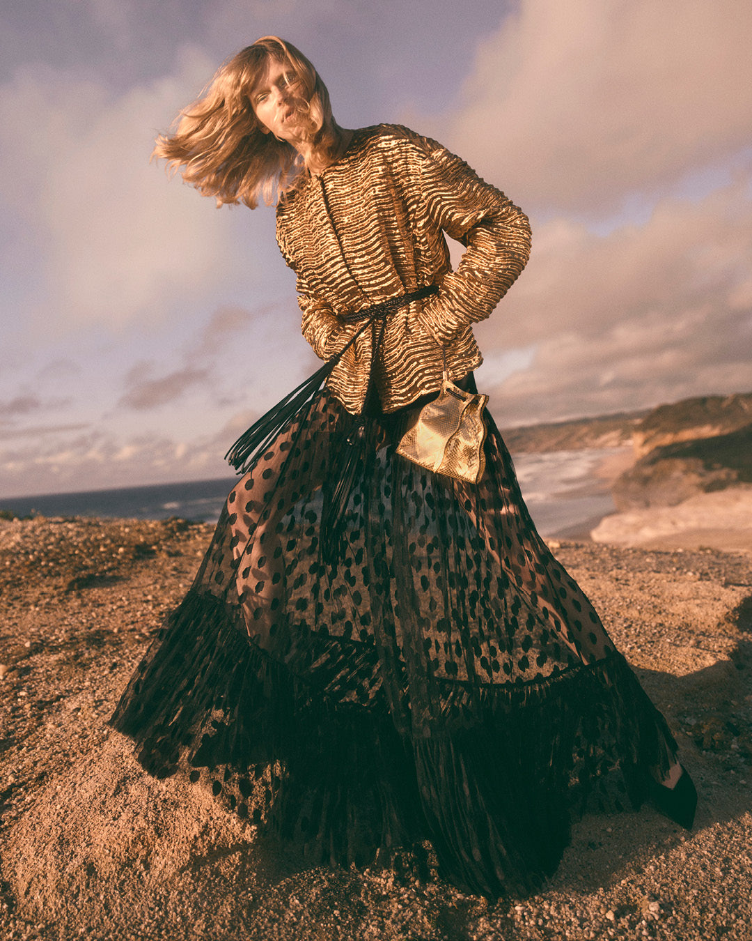 Veeda Metallic Jacket - Oro