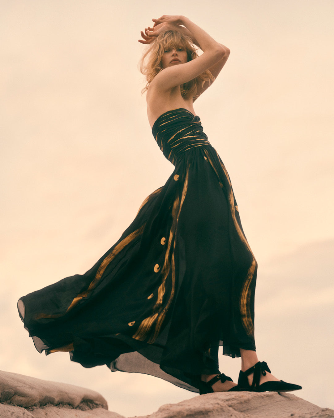Anastasia Hand Painted Gown - Gild