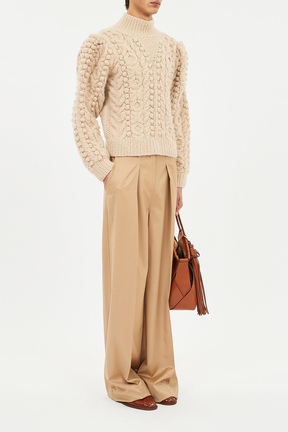 Albia Alpaca Knit Pullover - Dune