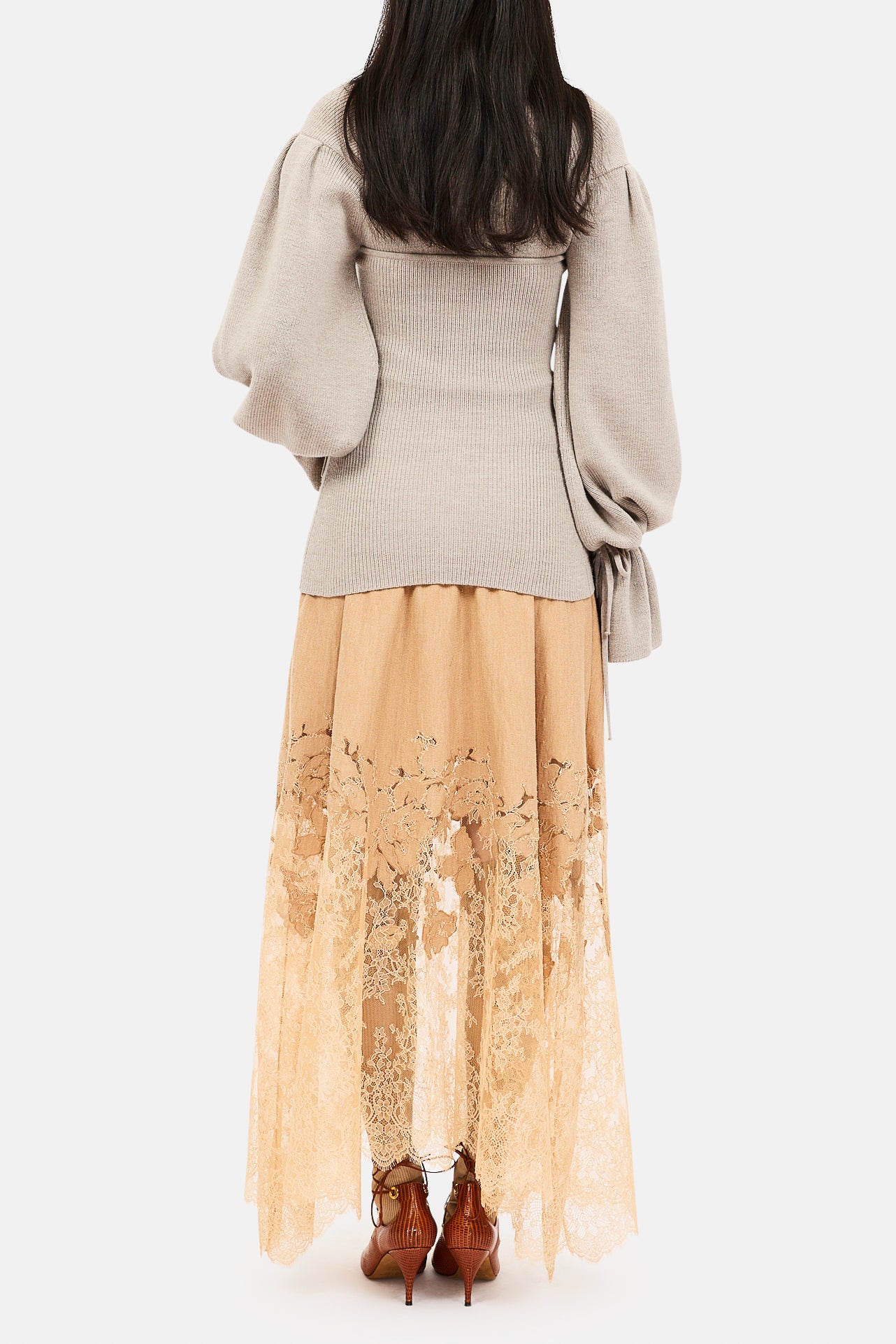 Yanni Strapless Knit Top - Pebble