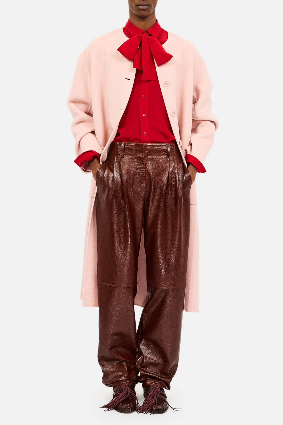 Fernanda Wool Coat - Powder