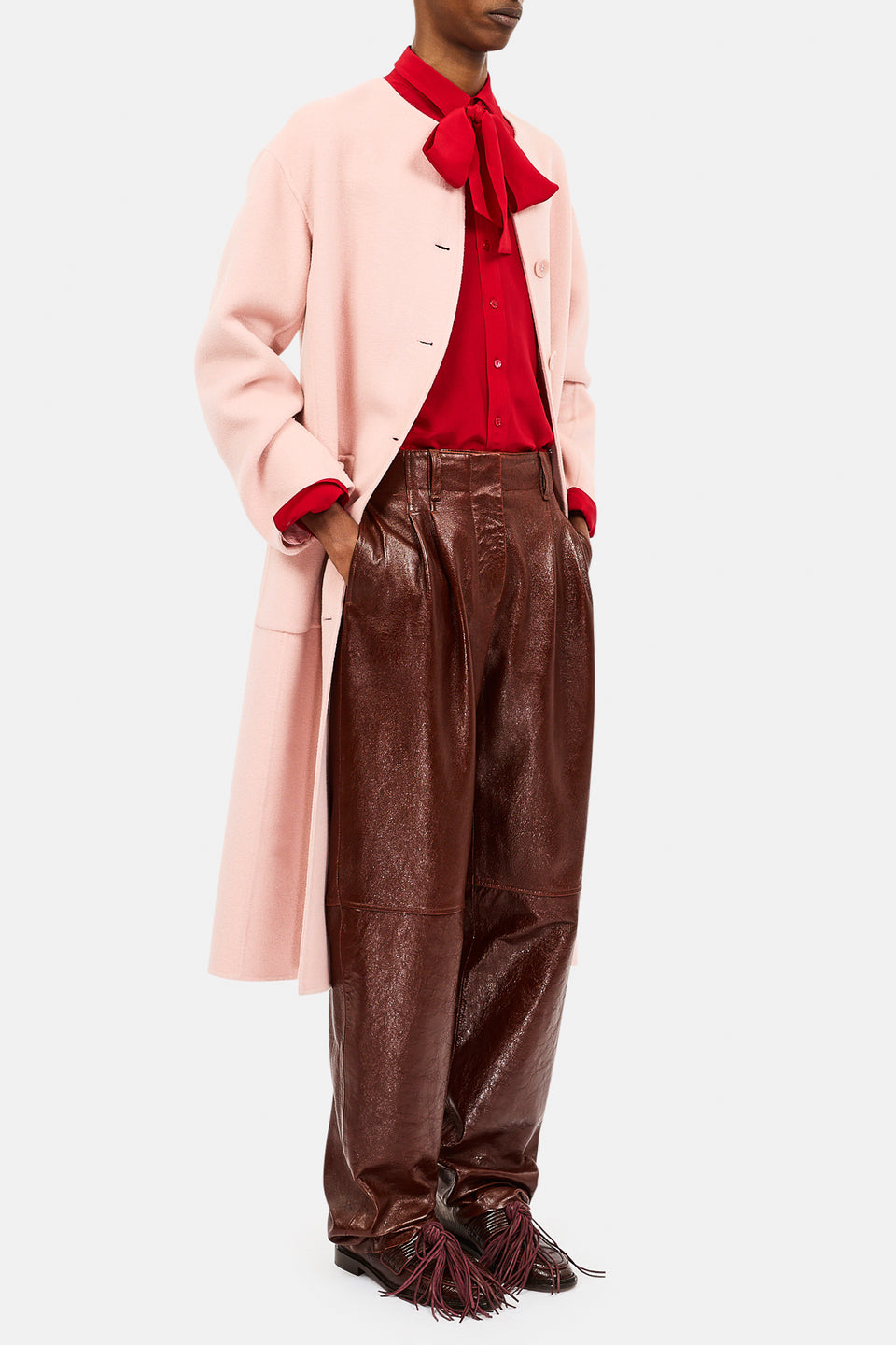 Fernanda Wool Coat - Powder