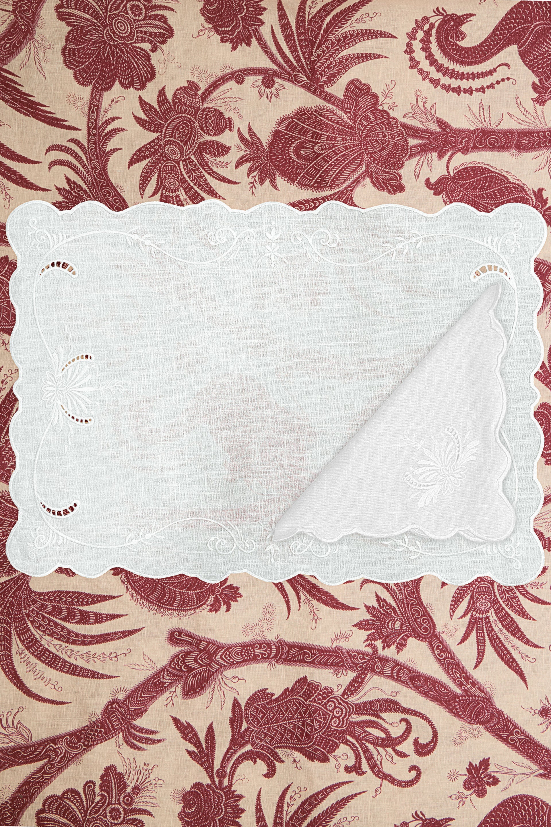 Ulla Johnson Embroidered Placemat - Cowrie