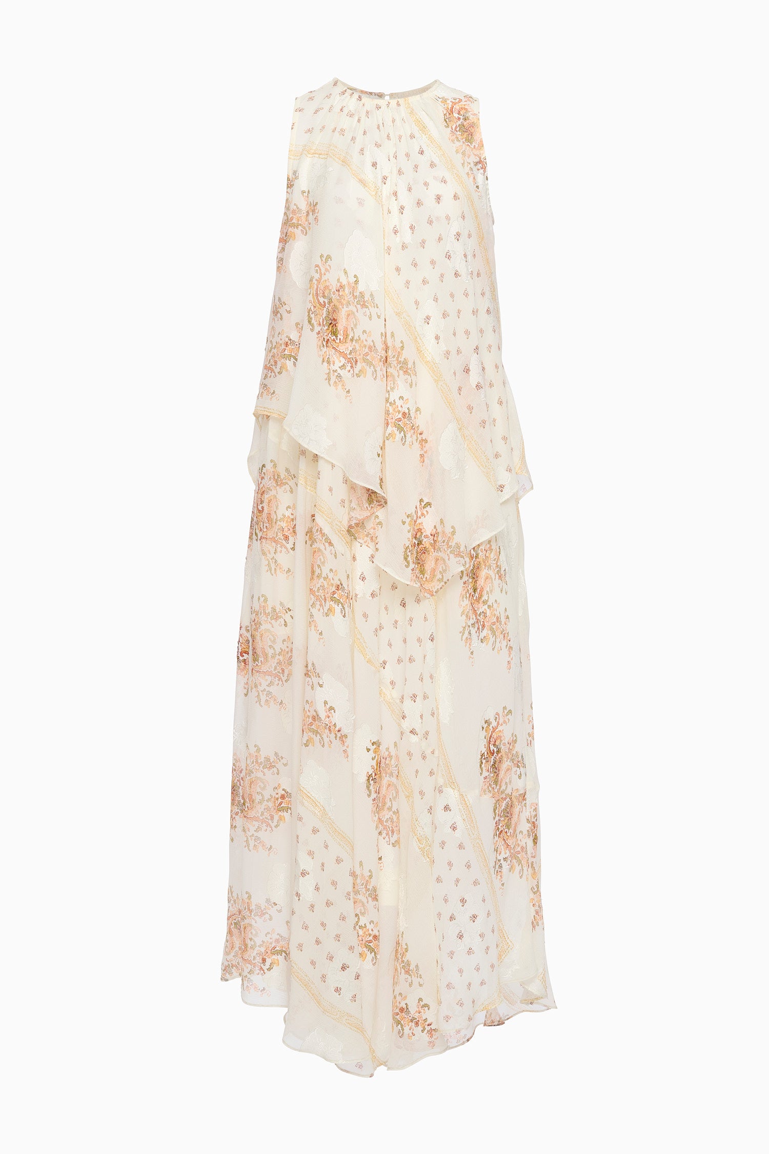 Caprice Asymmetrical Layered Dress - Alabaster