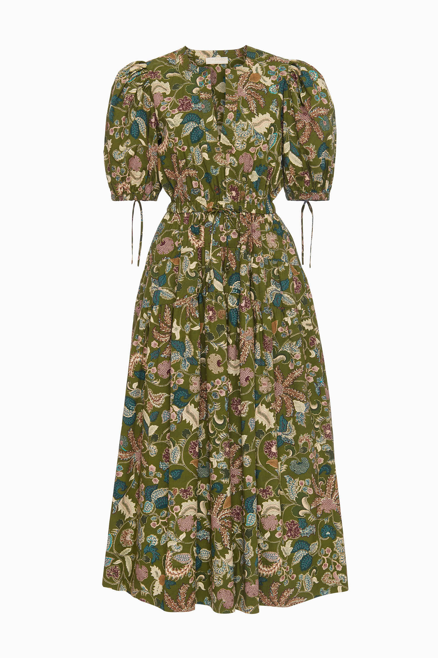 Adriana Short Sleeve Midi Dress - Lichen