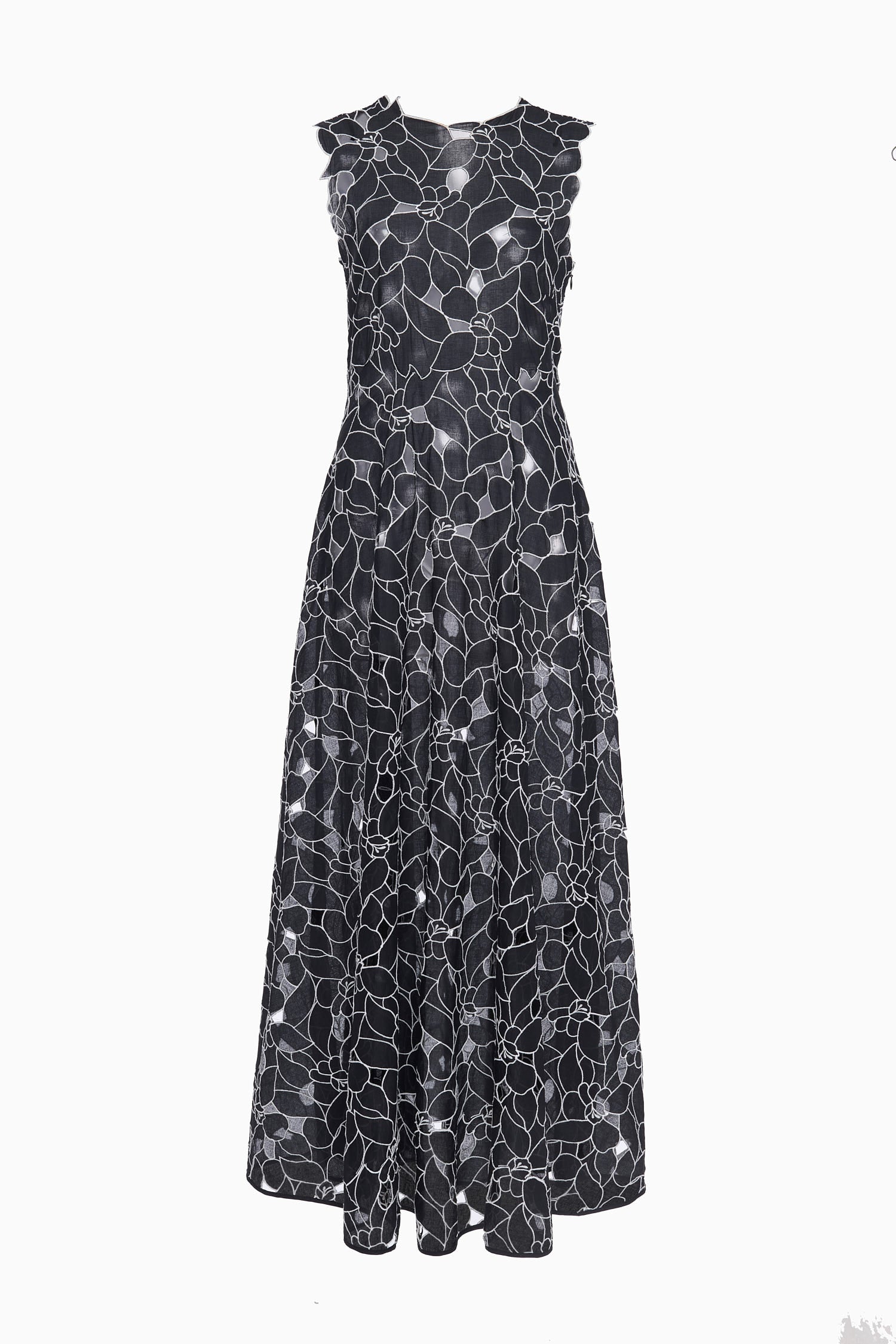 Kiana Sleeveless Midi Dress - Noir