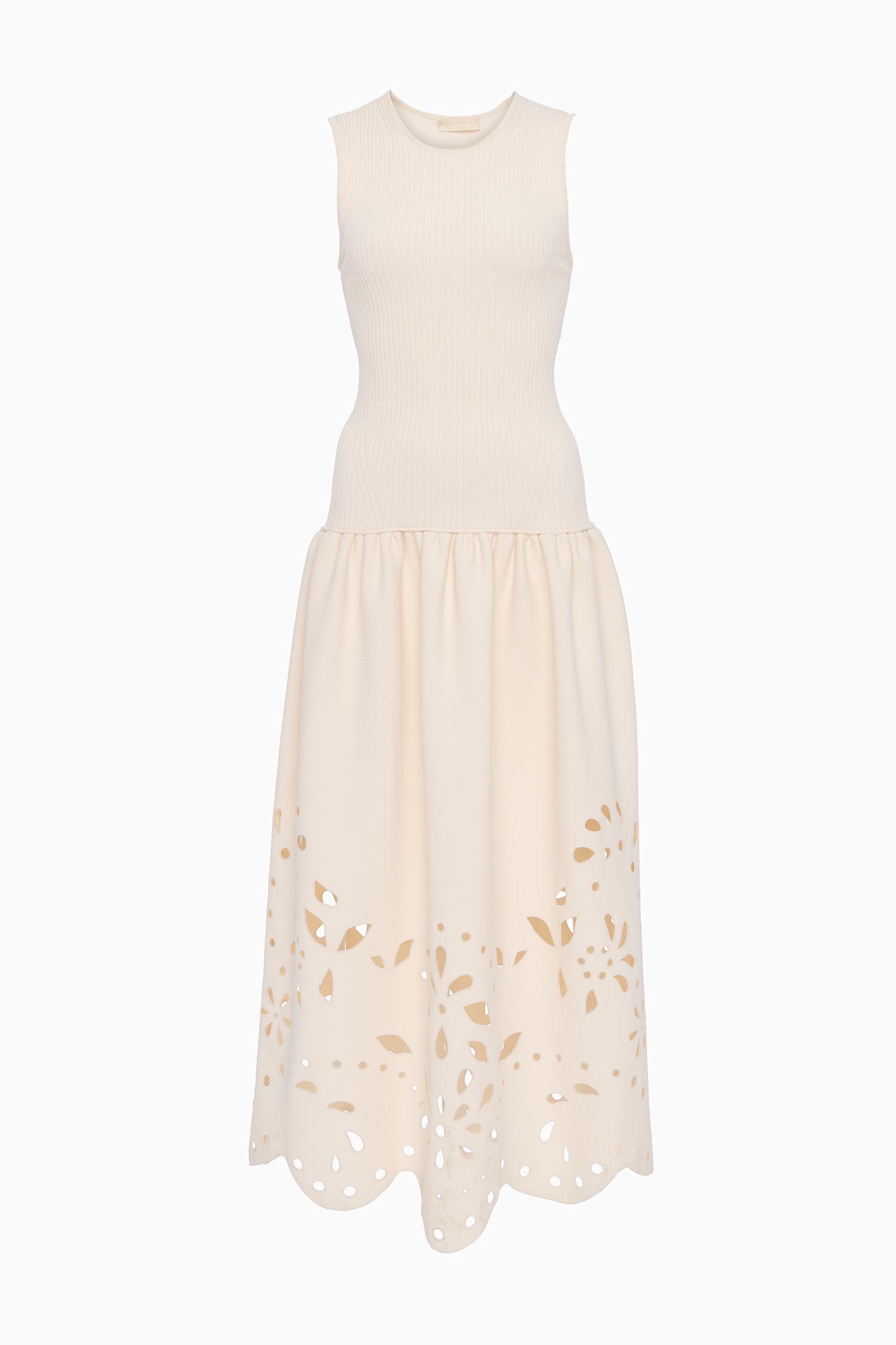 Rosaline Sleeveless Drop Waist Knit Midi - Cowrie