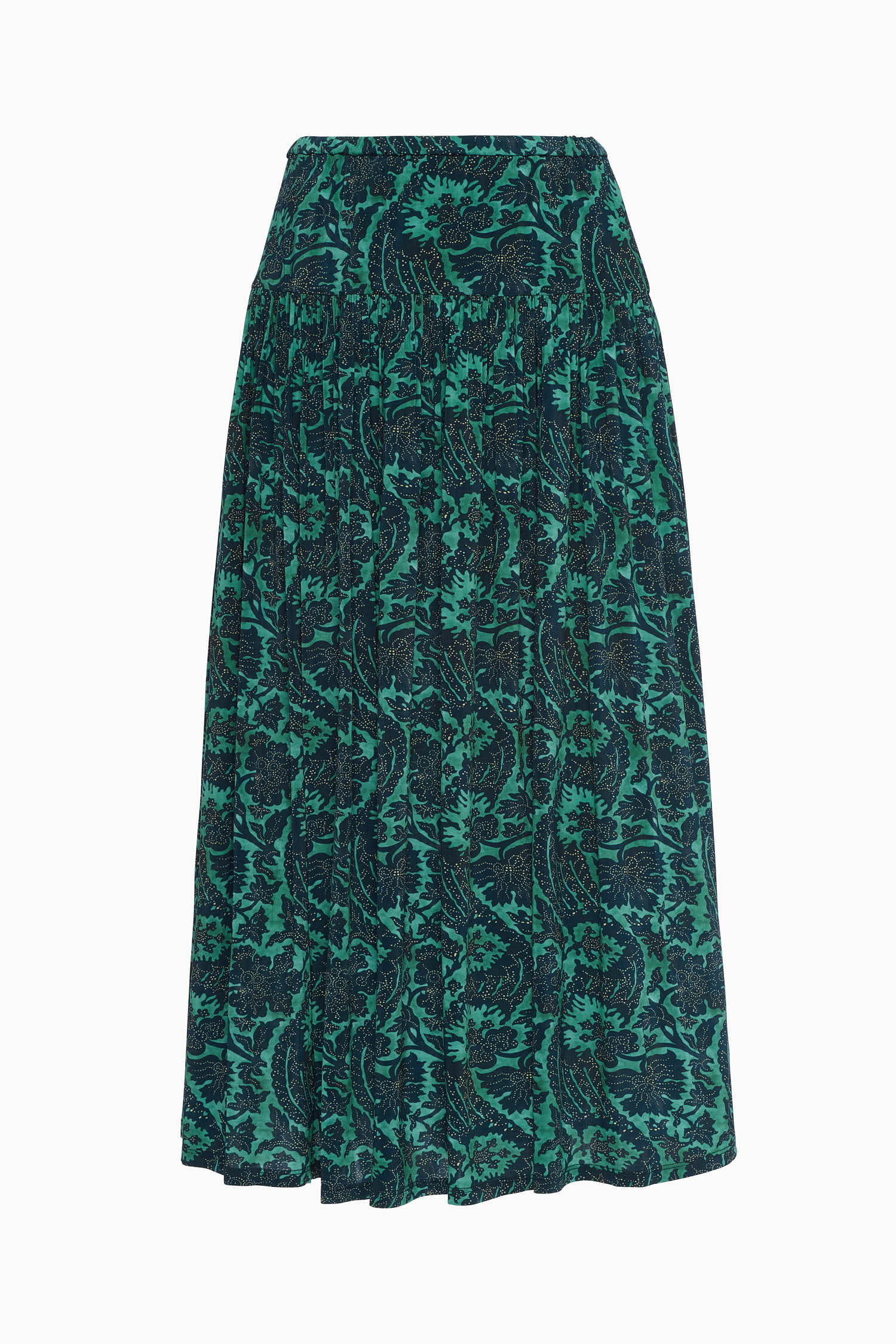 Ulla Johnson Blanche Pull On Midi Skirt - Verde