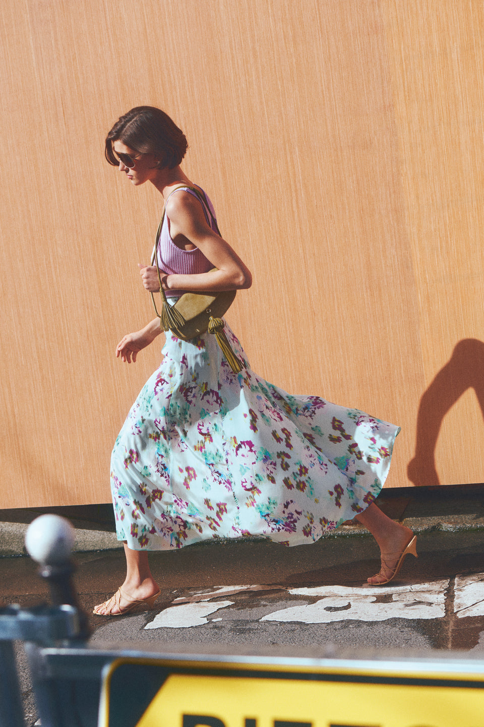 Rowan Silk Midi Skirt - Oasis