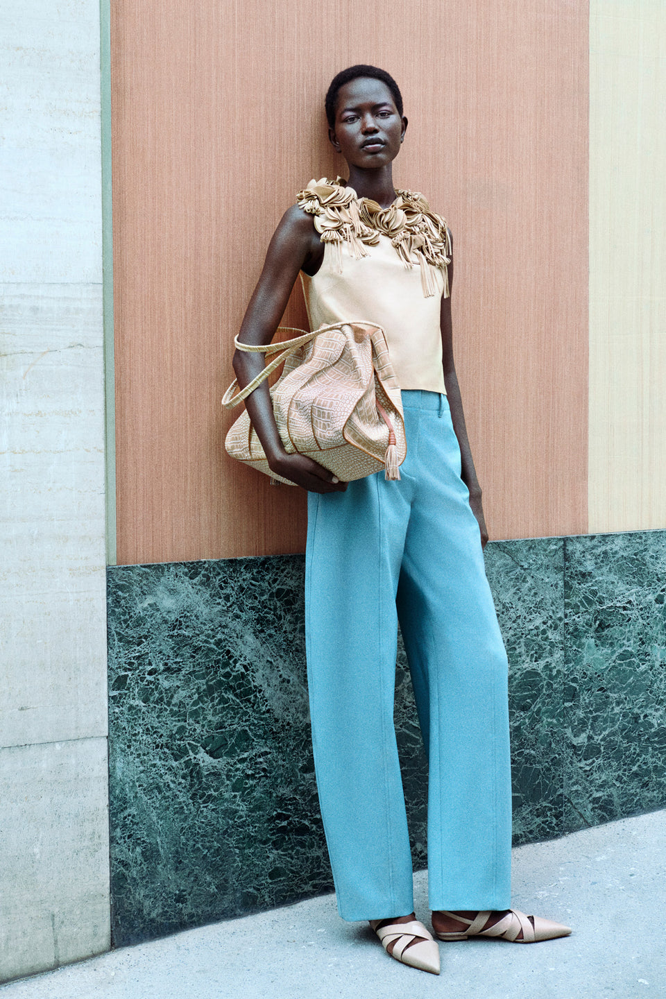 Ames Barrell Leg Trouser - Ocean