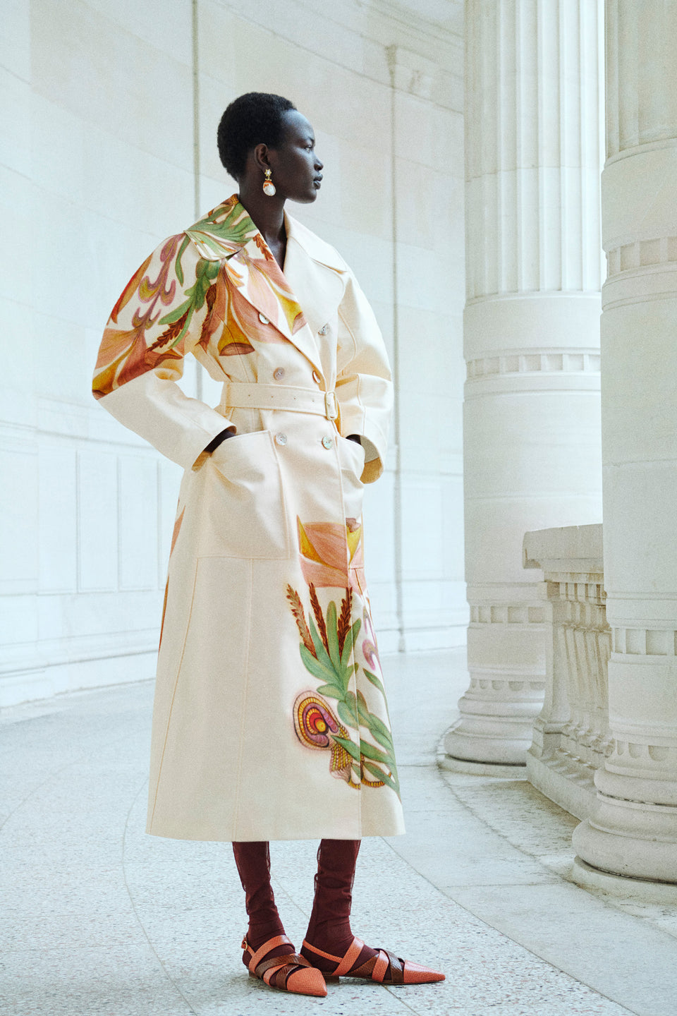 Fleur Belted Trench Coat - Inner Nature