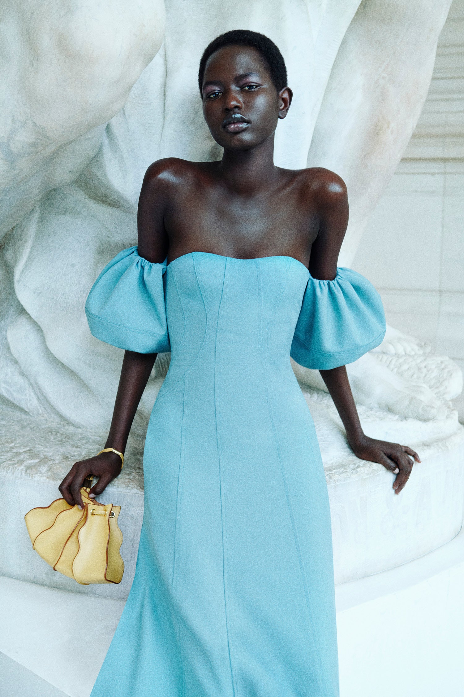 Ulla Johnson Nina Off the Shoulder Dress - Ocean