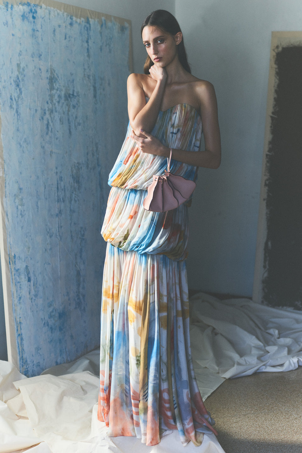 Reverie Strapless Silk Gown - Western Dream