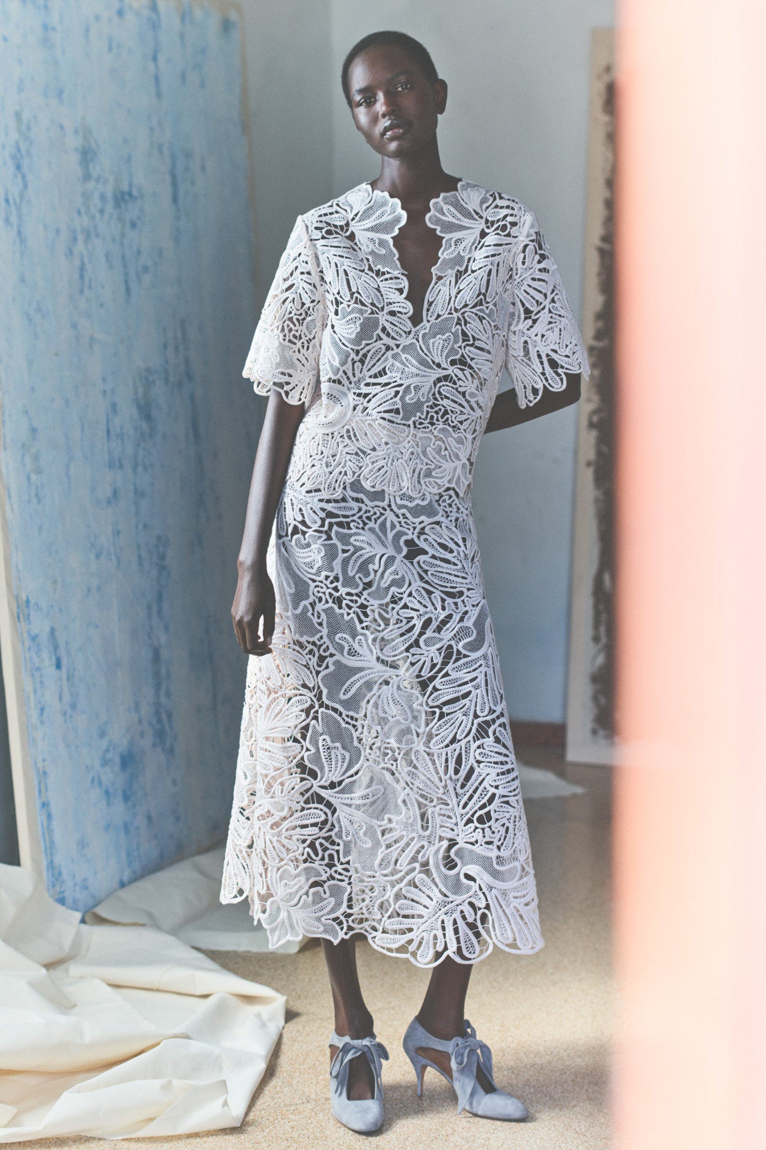 Dua Corded Lace Top - Chalk