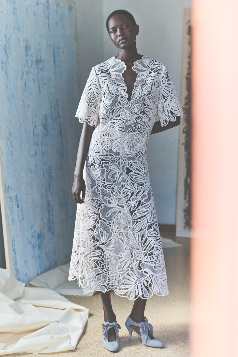 Dua Corded Lace Top - Chalk