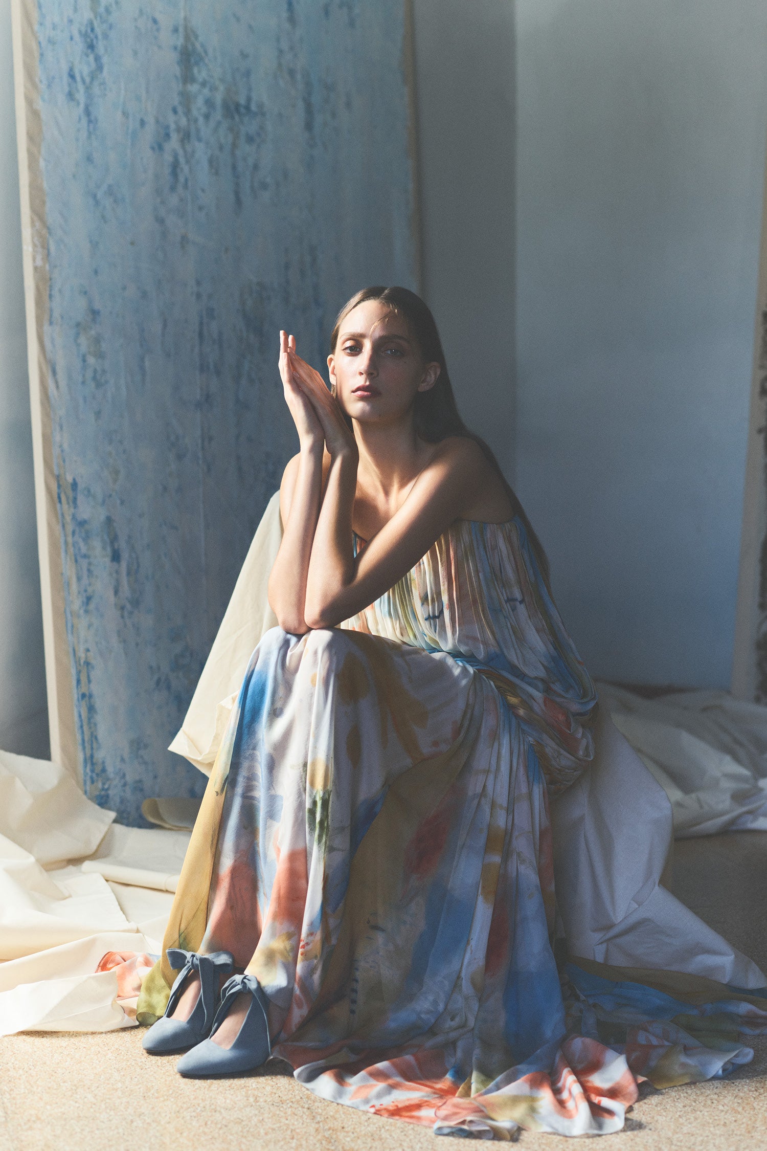 Reverie Strapless Silk Gown - Western Dream