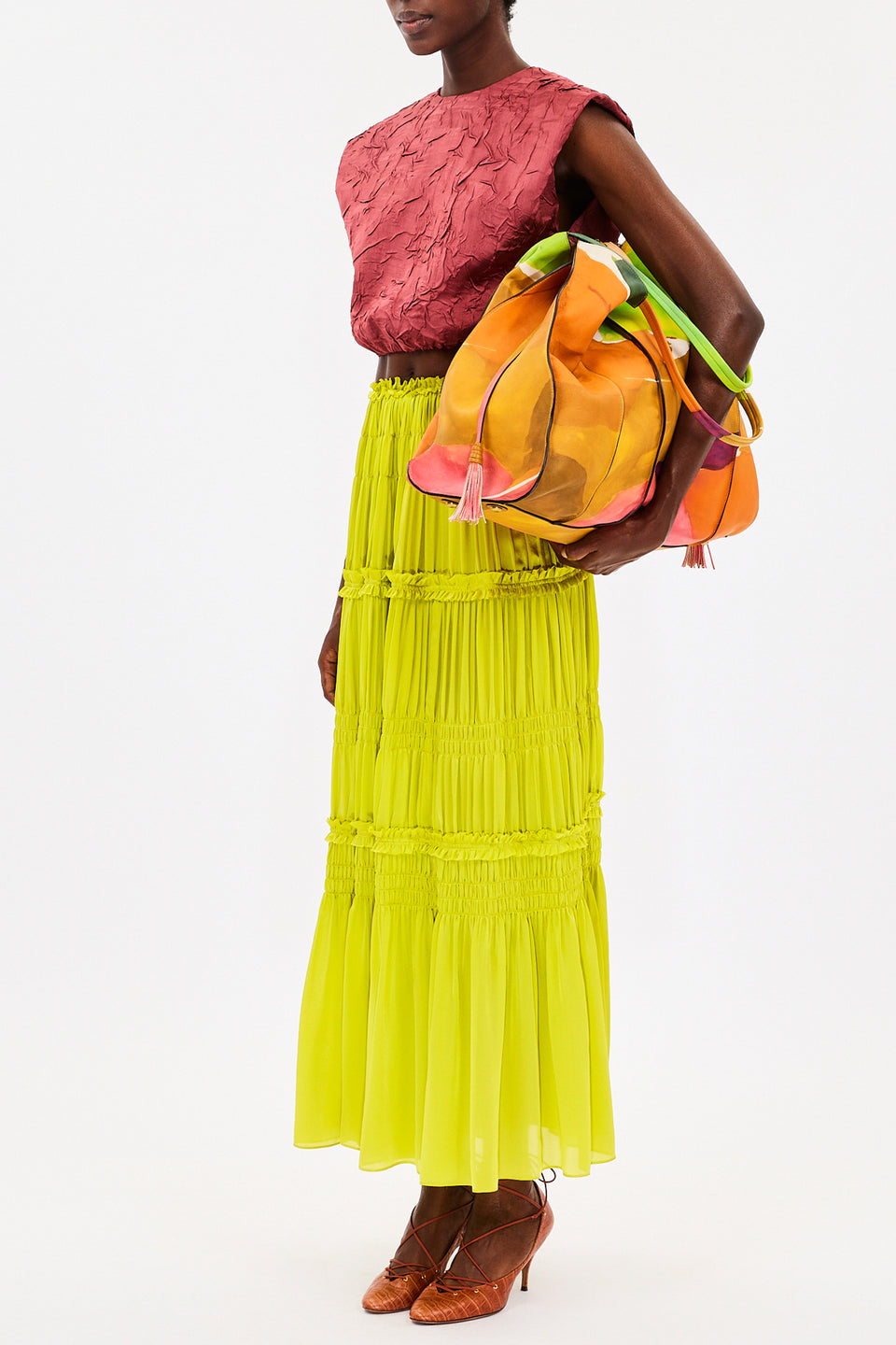Virginie Skirt - Chartreuse