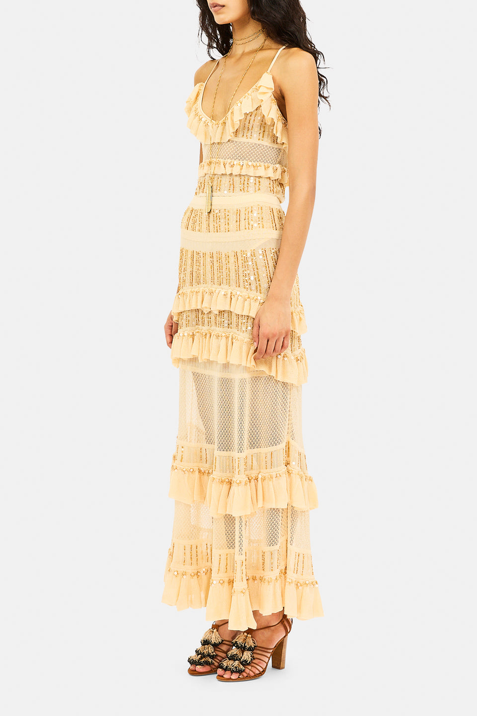Nico Ruffle Knit Bodysuit - Cowrie