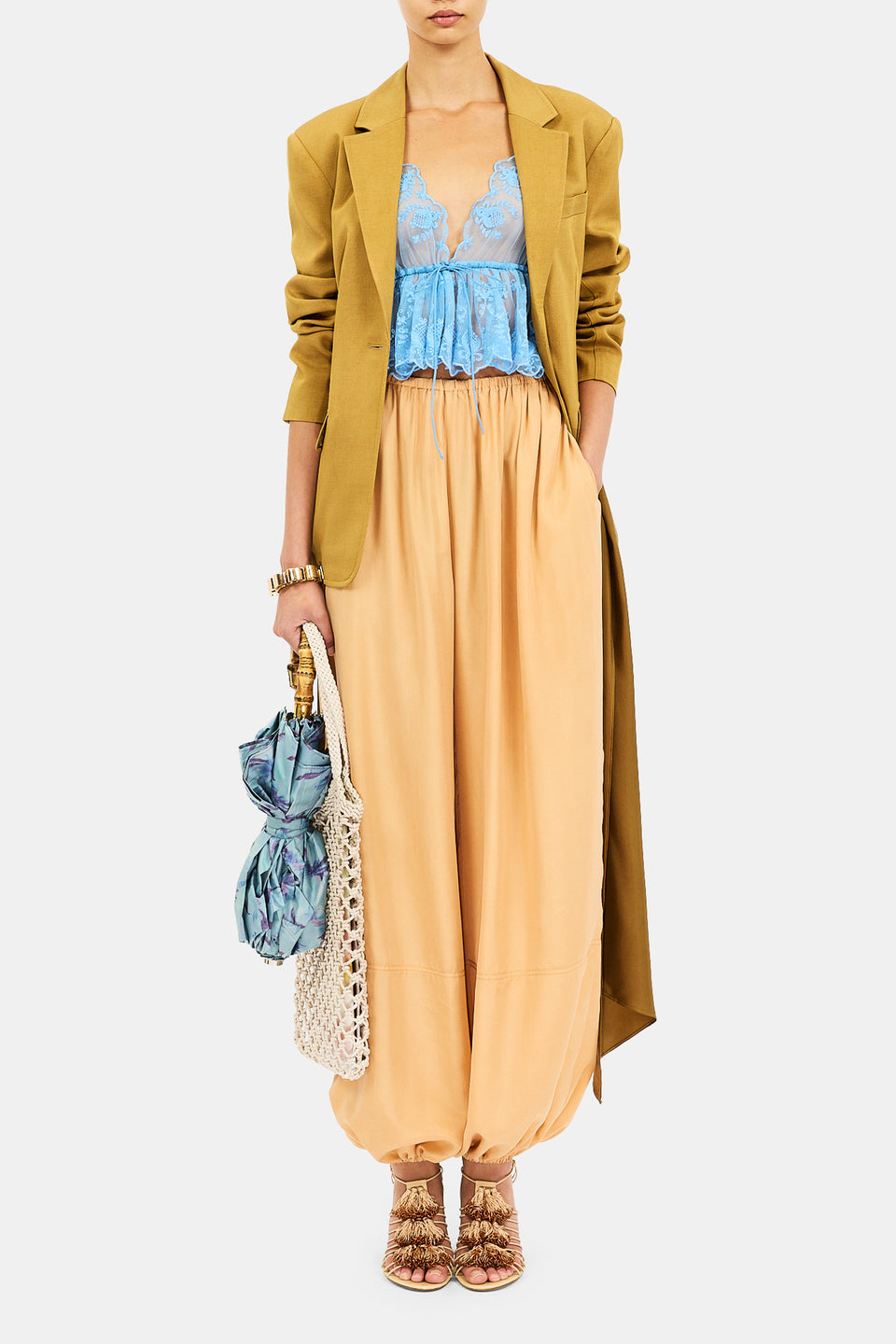 Sybil Draped Blazer - Hazel