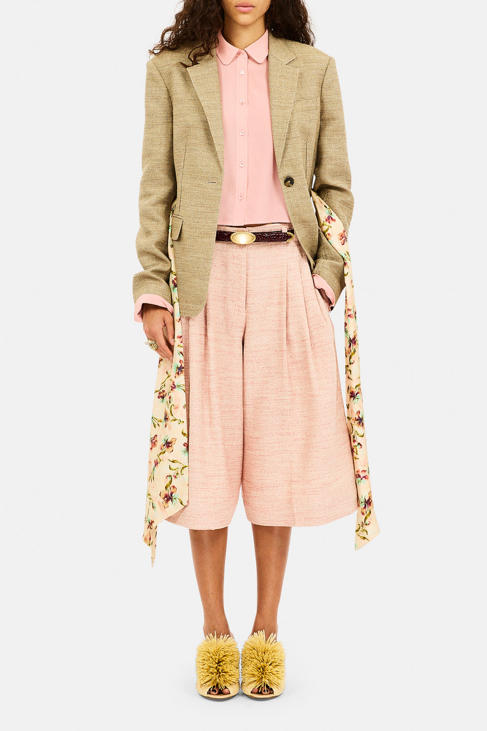 Sybil Draped Blazer - Desert