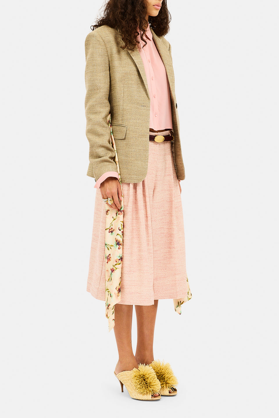 Amandine Pleated Culotte - Rosewood