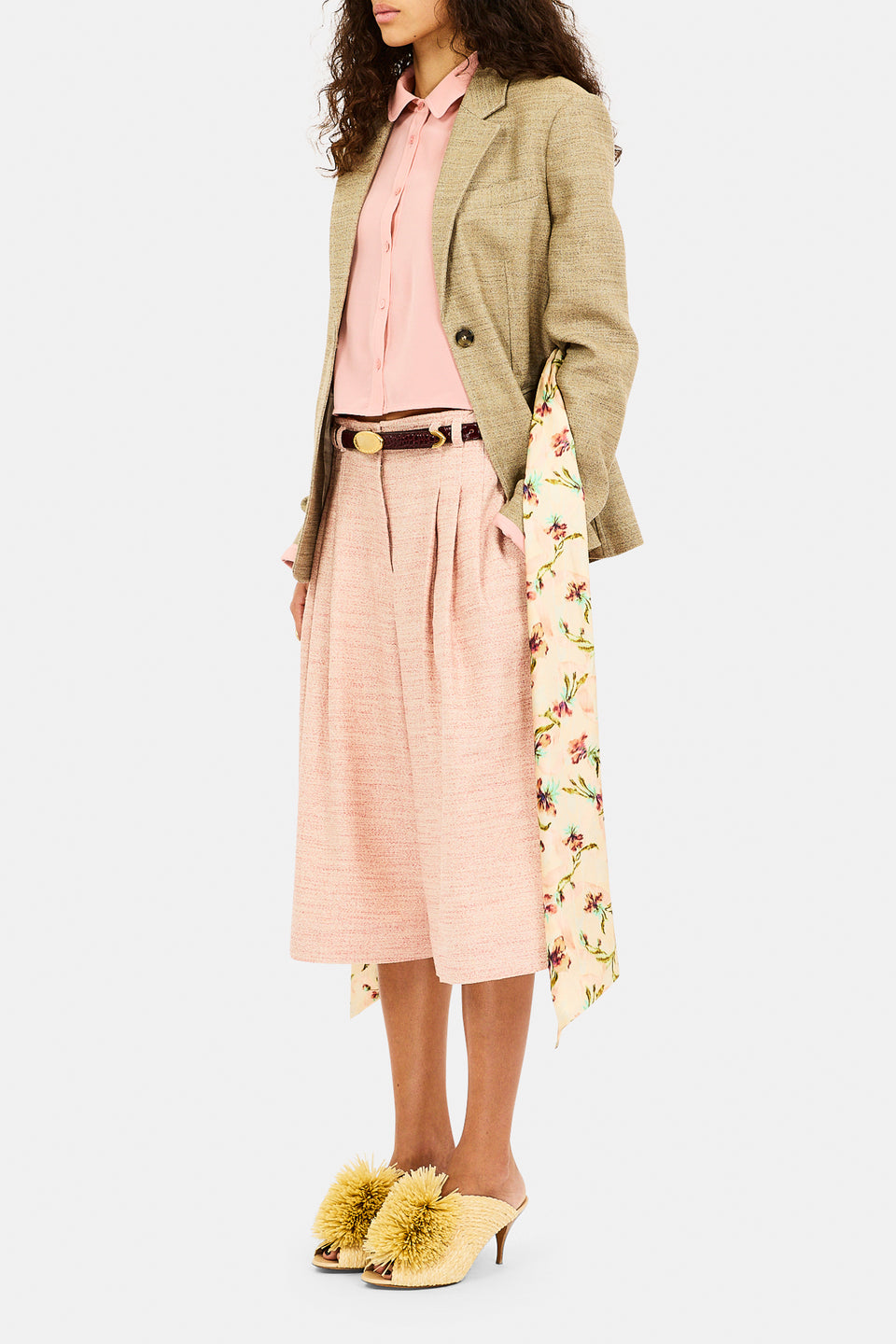 Amandine Pleated Culotte - Rosewood