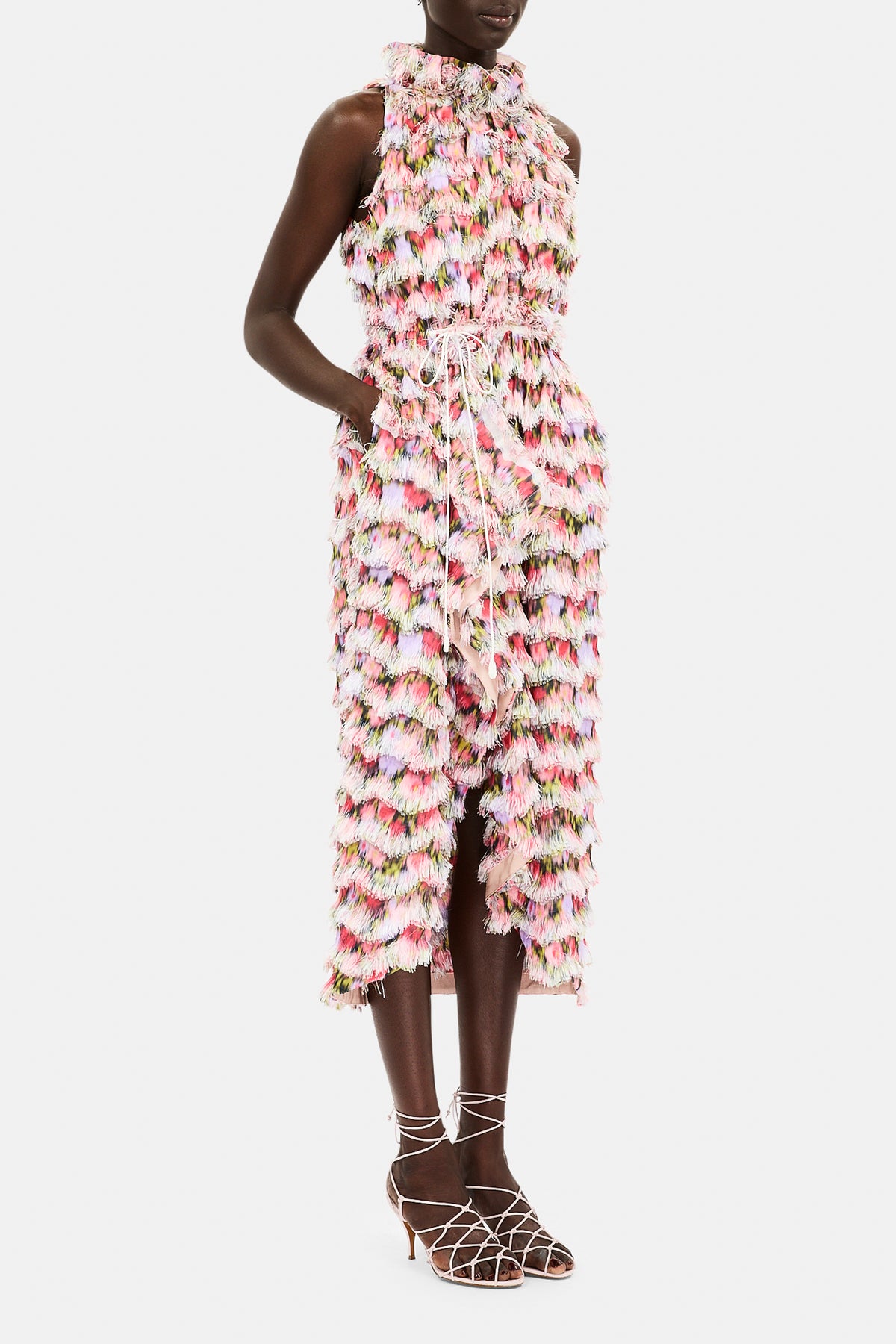 Aline SL Mock Neck Dress - Summer Garden
