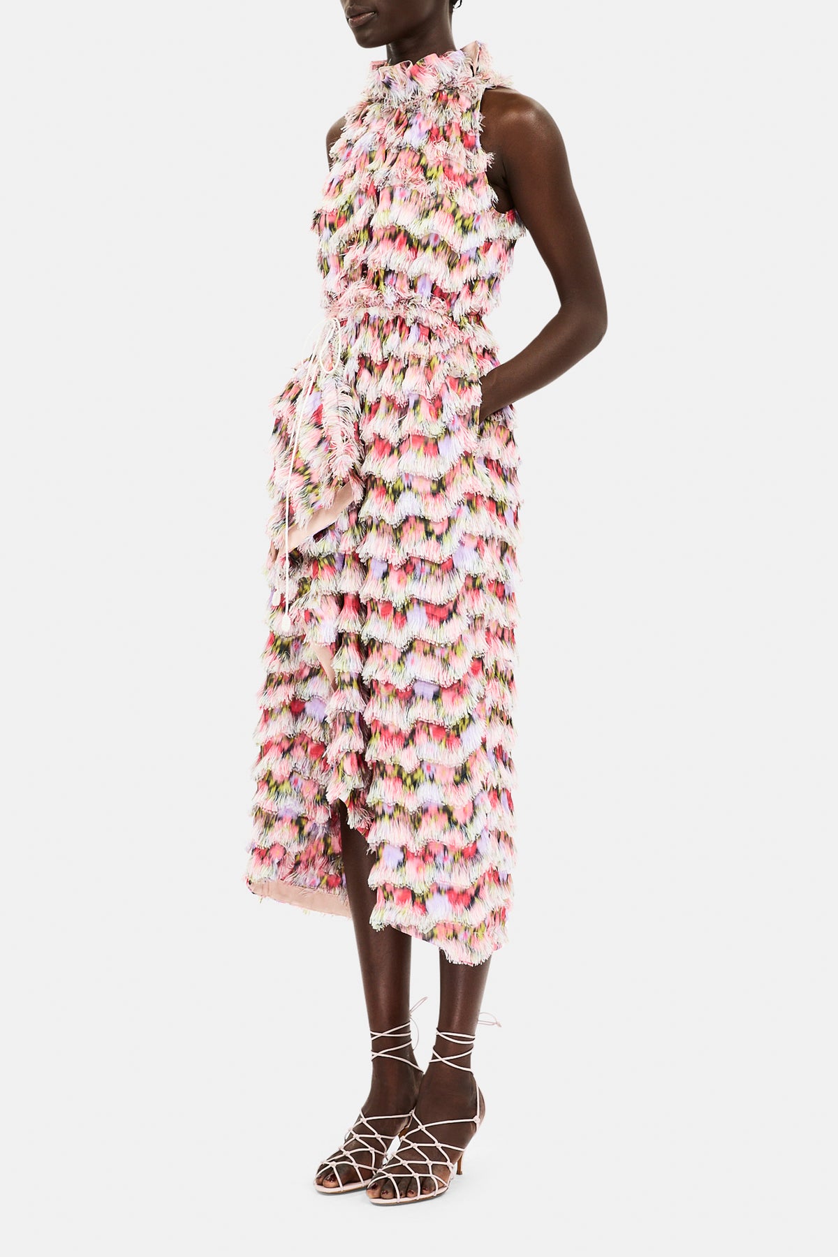 Aline SL Mock Neck Dress - Summer Garden