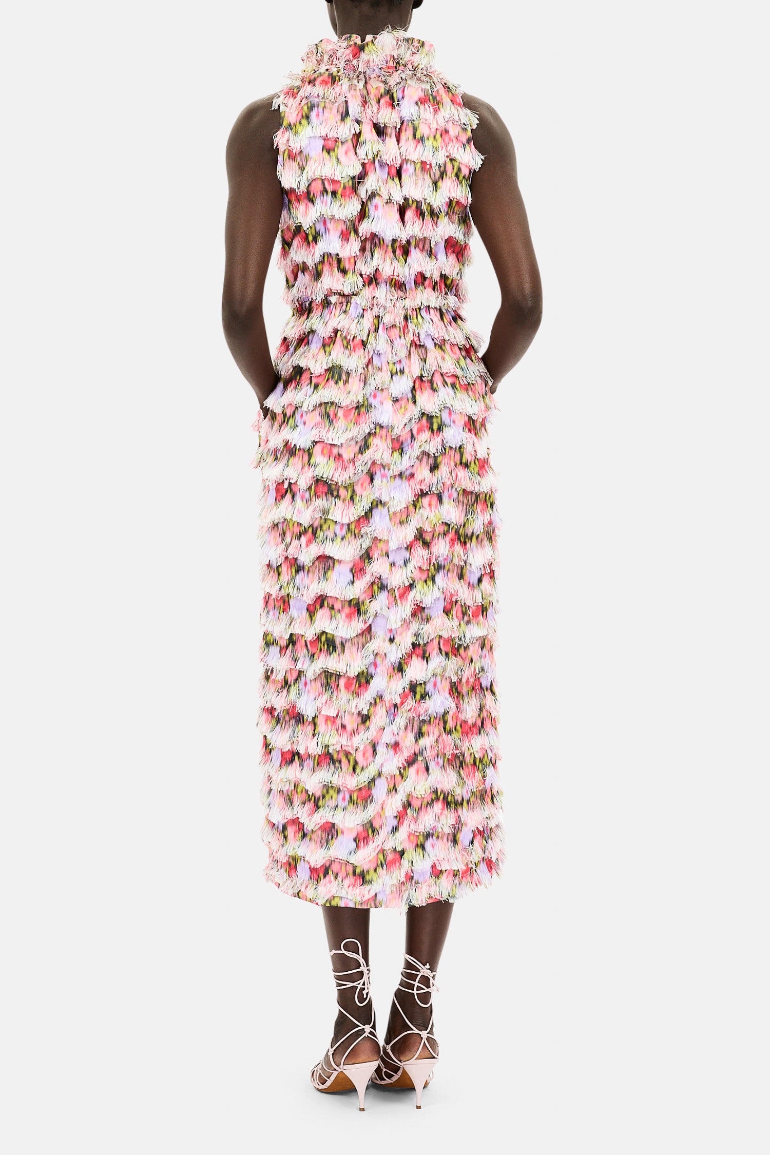 Ulla Johnson Aline SL Mock Neck Dress - Summer Garden