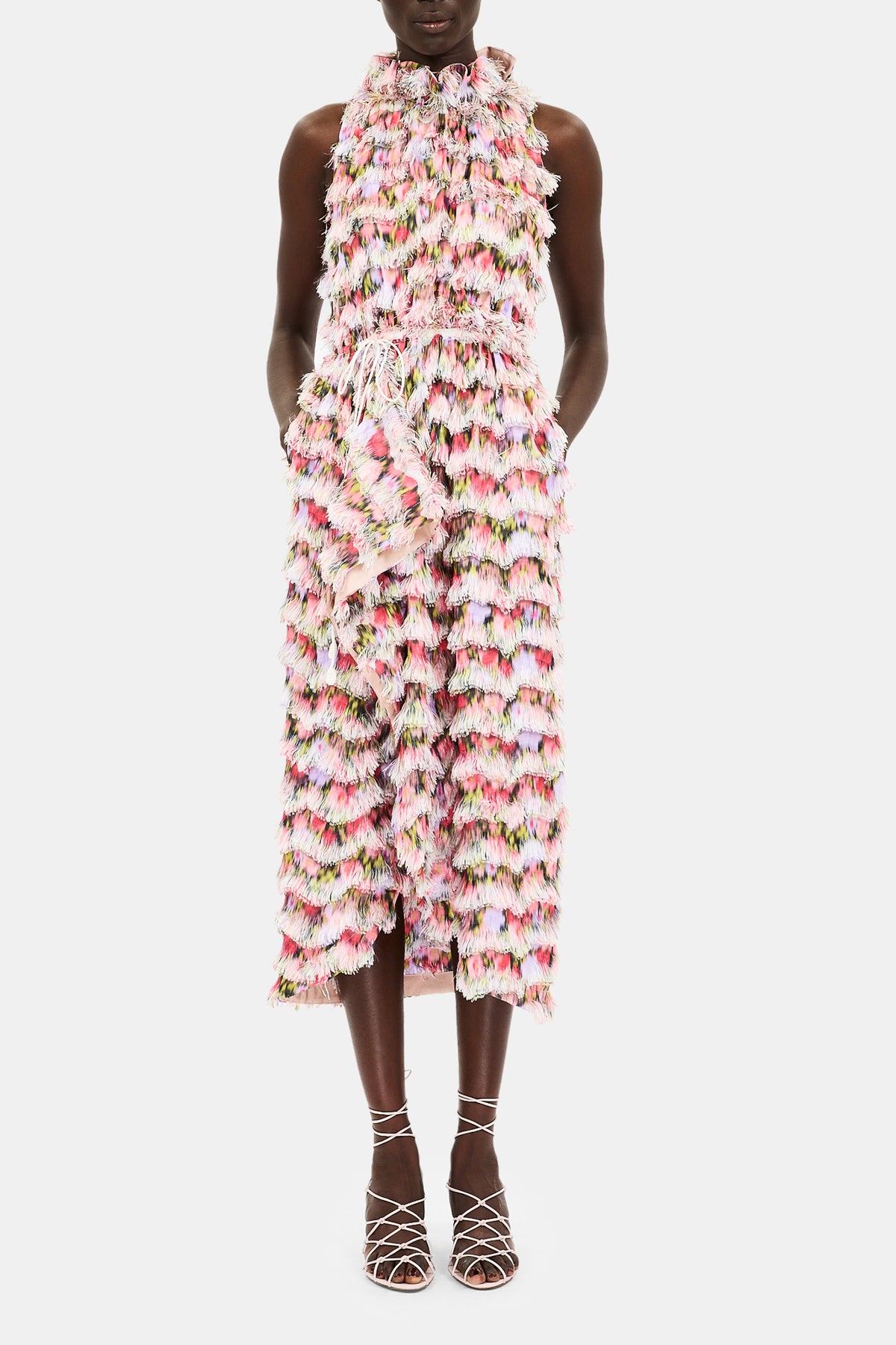 Aline SL Mock Neck Dress - Summer Garden