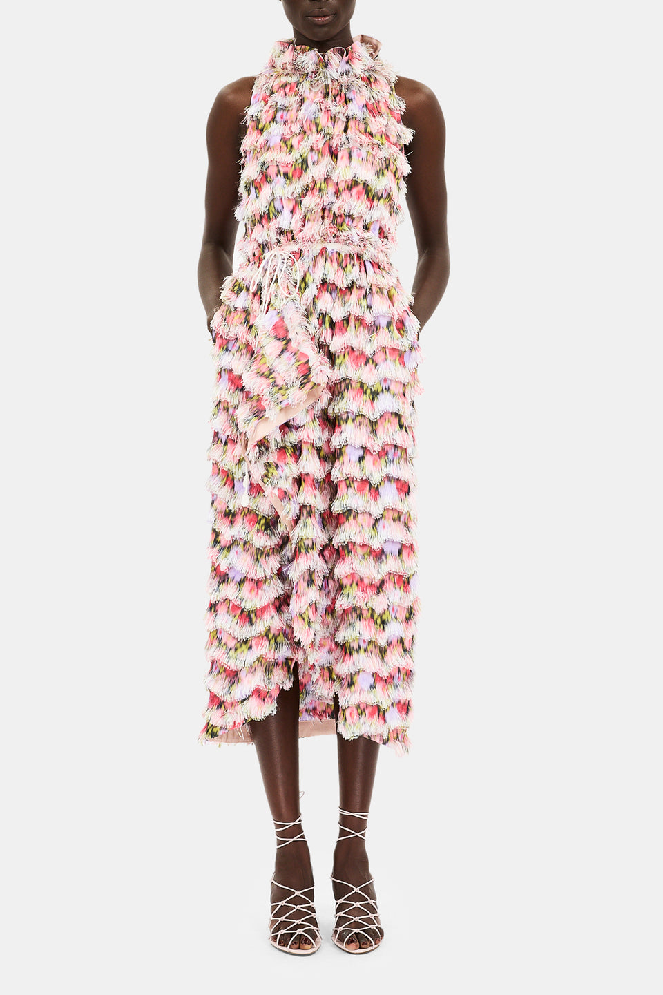 Aline SL Mock Neck Dress - Summer Garden