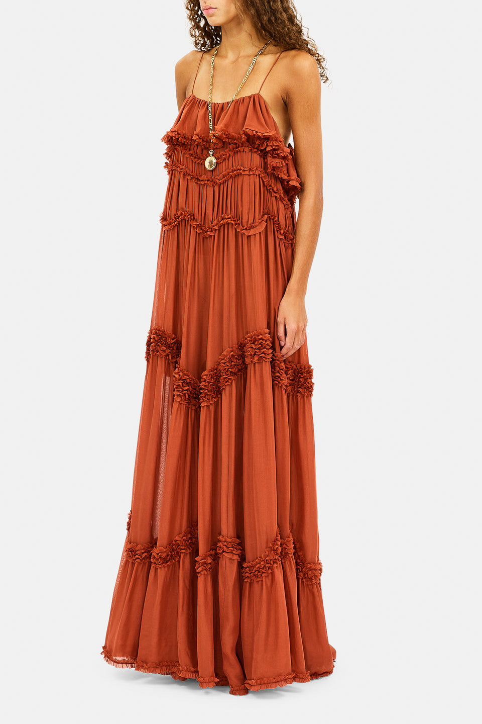 ⁣⁢Robe Naia à étages - Clay⁤⁣