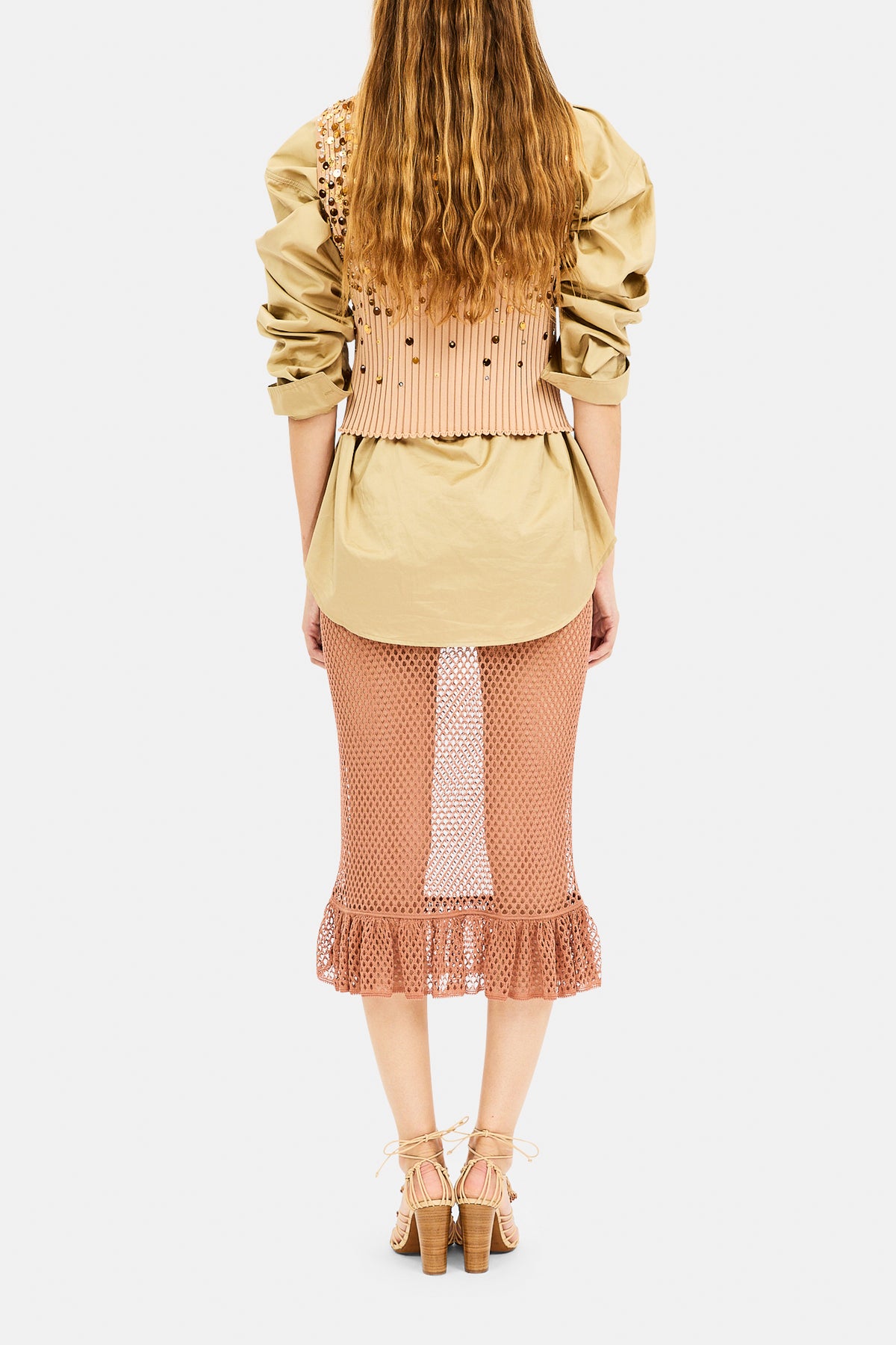 Aurelie Knit Tank w/ Embellishments - Golden Meadow