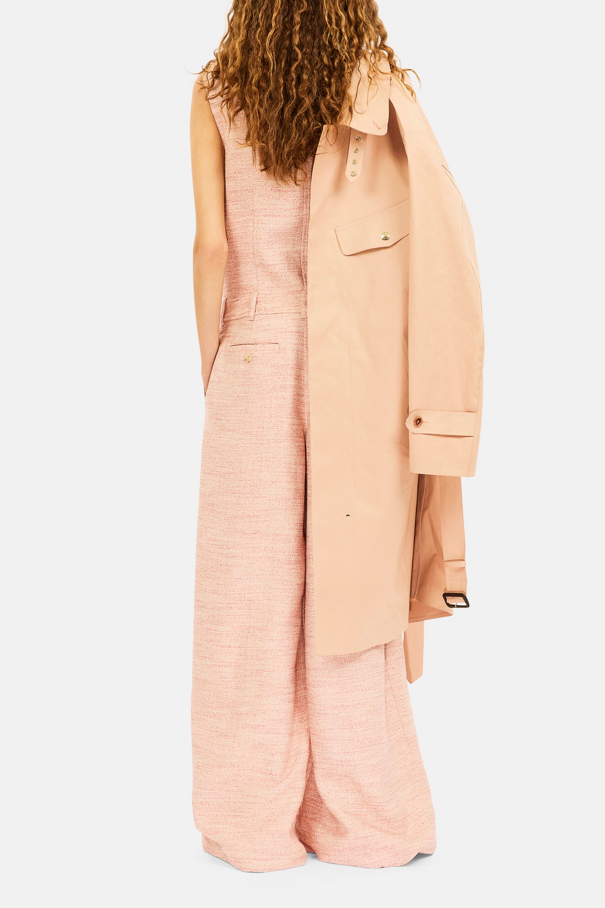 ⁣⁢Esme Jumpsuit Met Wijde Pijpen - Rozenhout⁤⁣